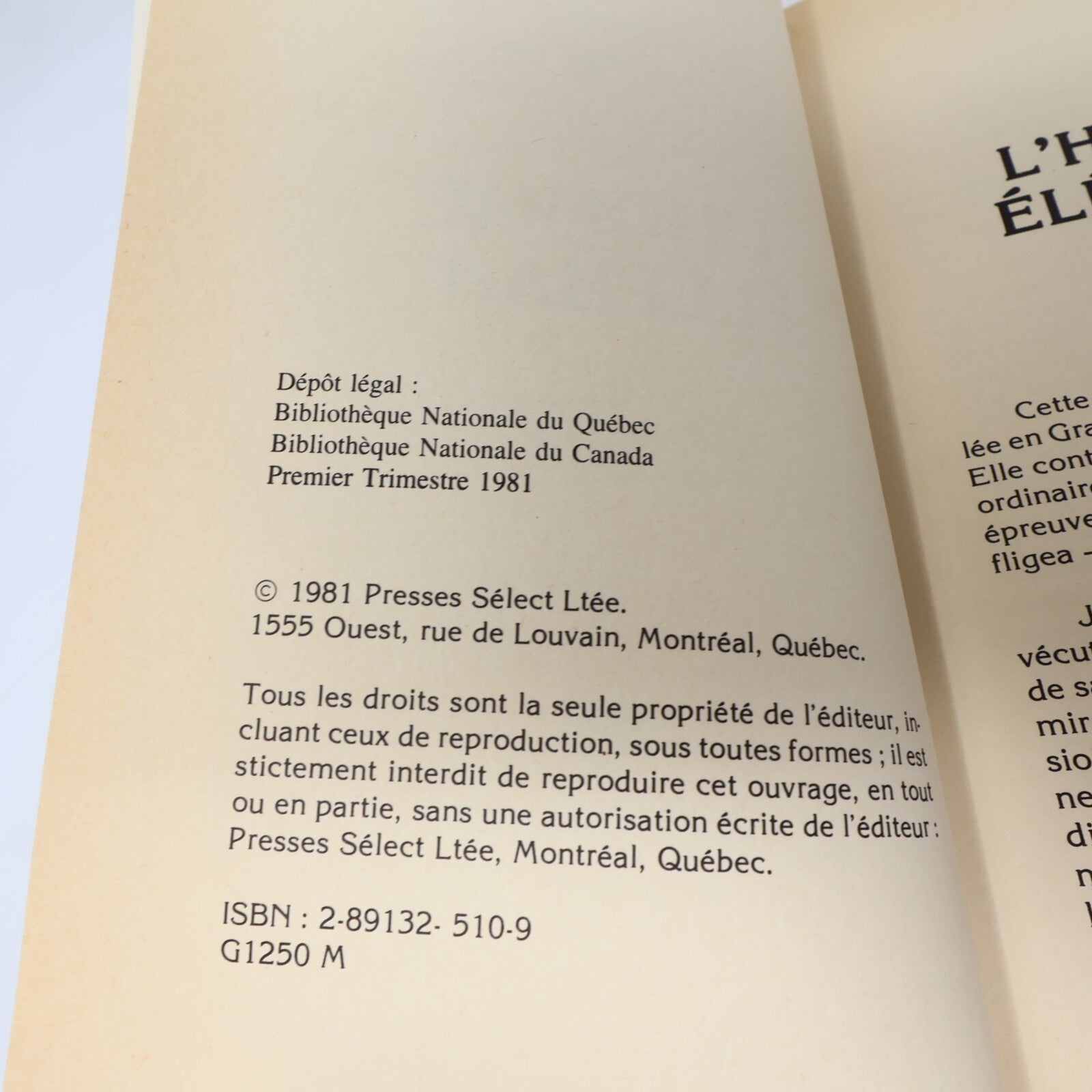 1981 Le Destin Tragique de l'Homme Éléphant Jutzi Biographie Sélect Français 80s