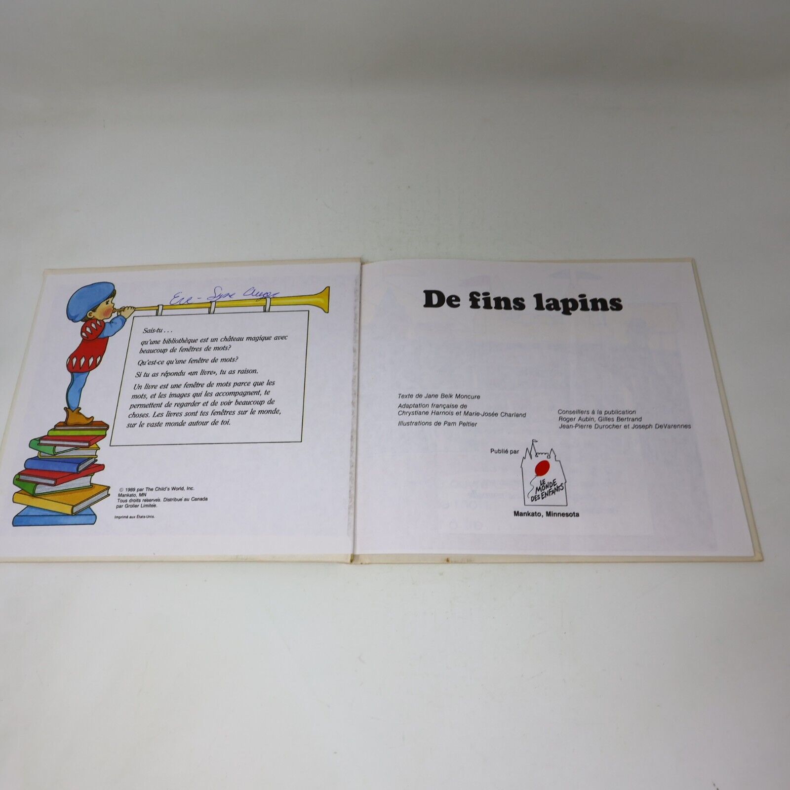 Lot 18 Jane Belk Moncure Le Château Magique du Livre Livres Enfants Grolier 90s