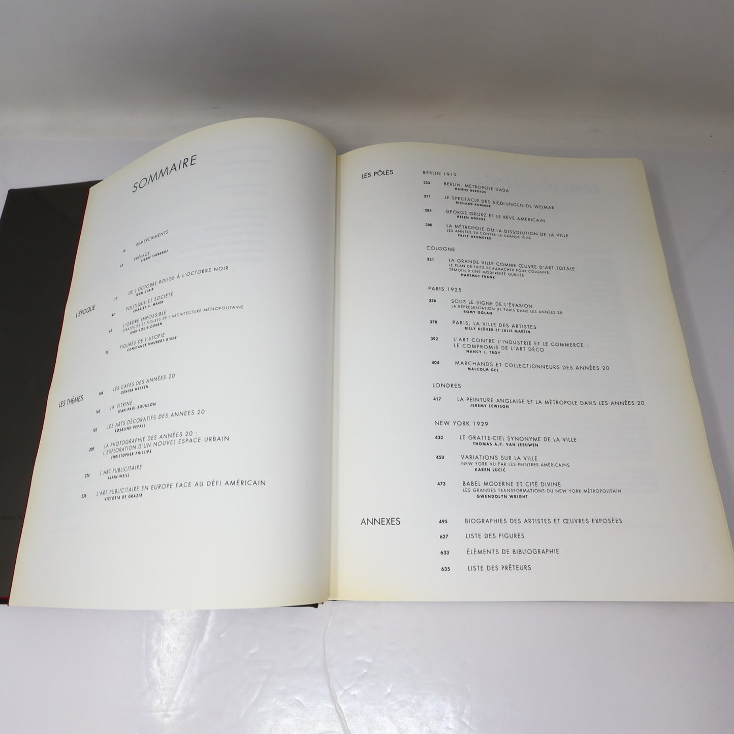 Les Années 20 L'âge des Métropoles MBAM Catalogue Exposition 1991 HC Français