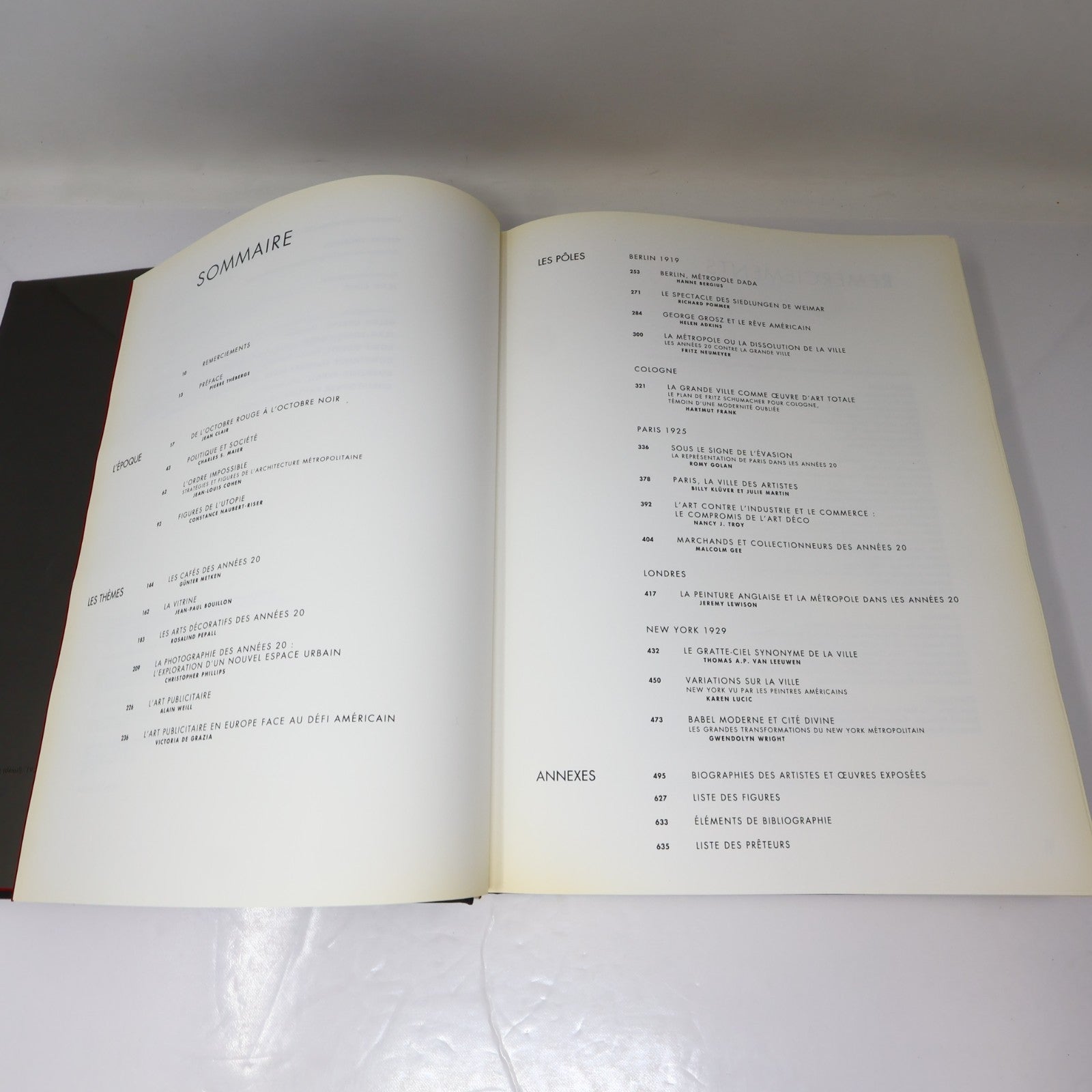 Les Années 20 L'âge des Métropoles MBAM Catalogue Exposition 1991 HC Français