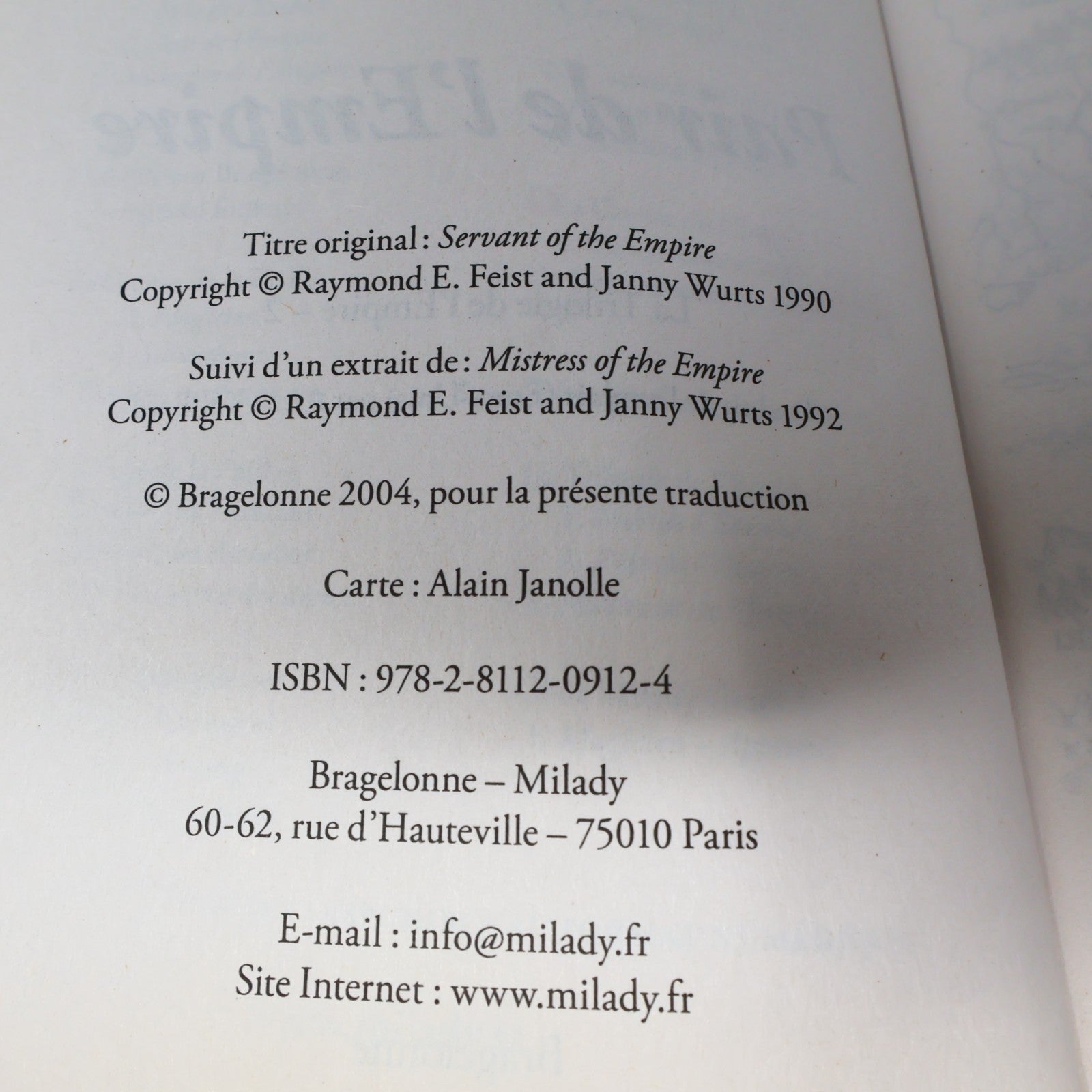 La Trilogie de l'Empire #2 Pair de l'Empire Raymond E. Feist/Janny Wurst Milady