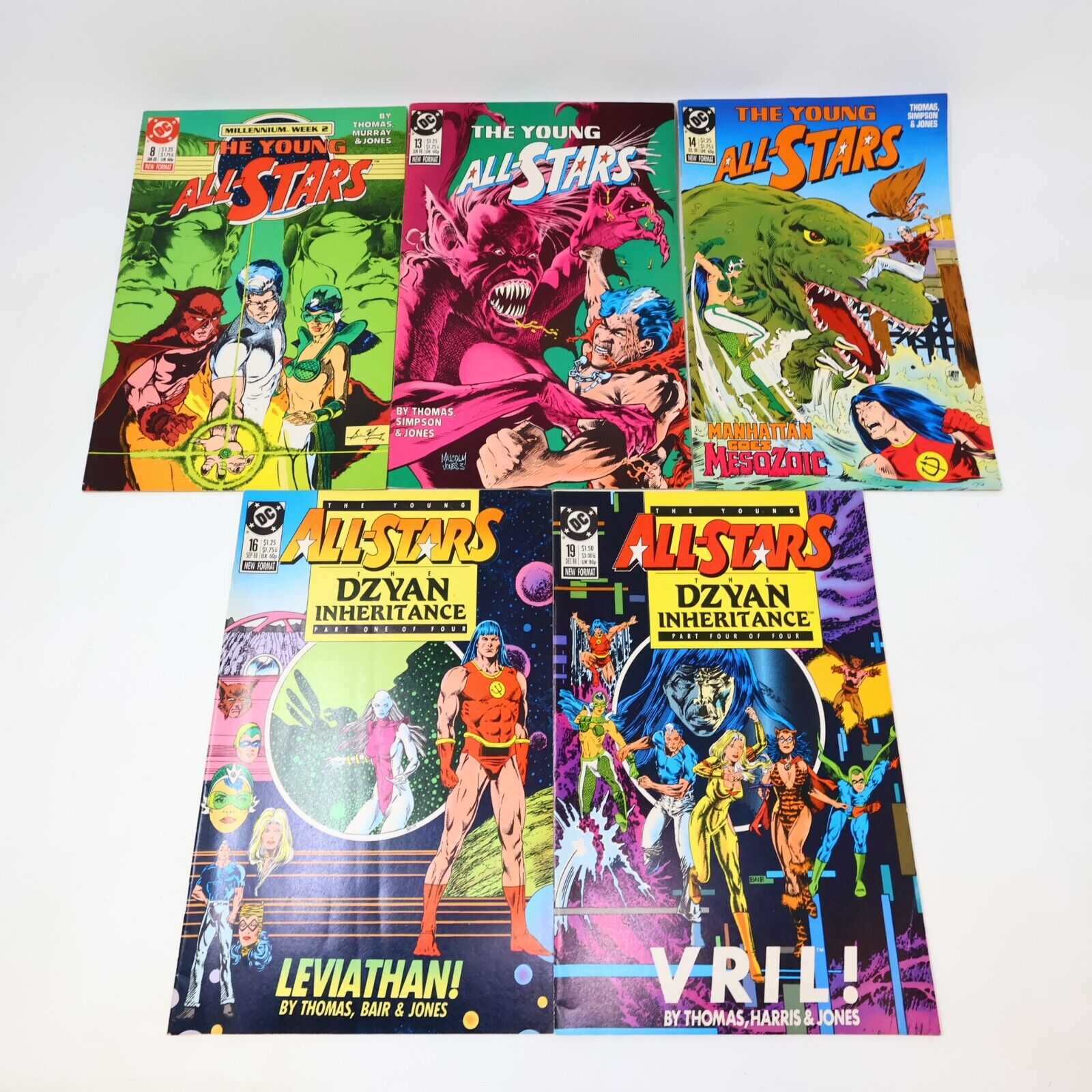 Lot 7 Comics The Young All-Stars #8 13-14 16 19-20 23 DC 1987-88 80s