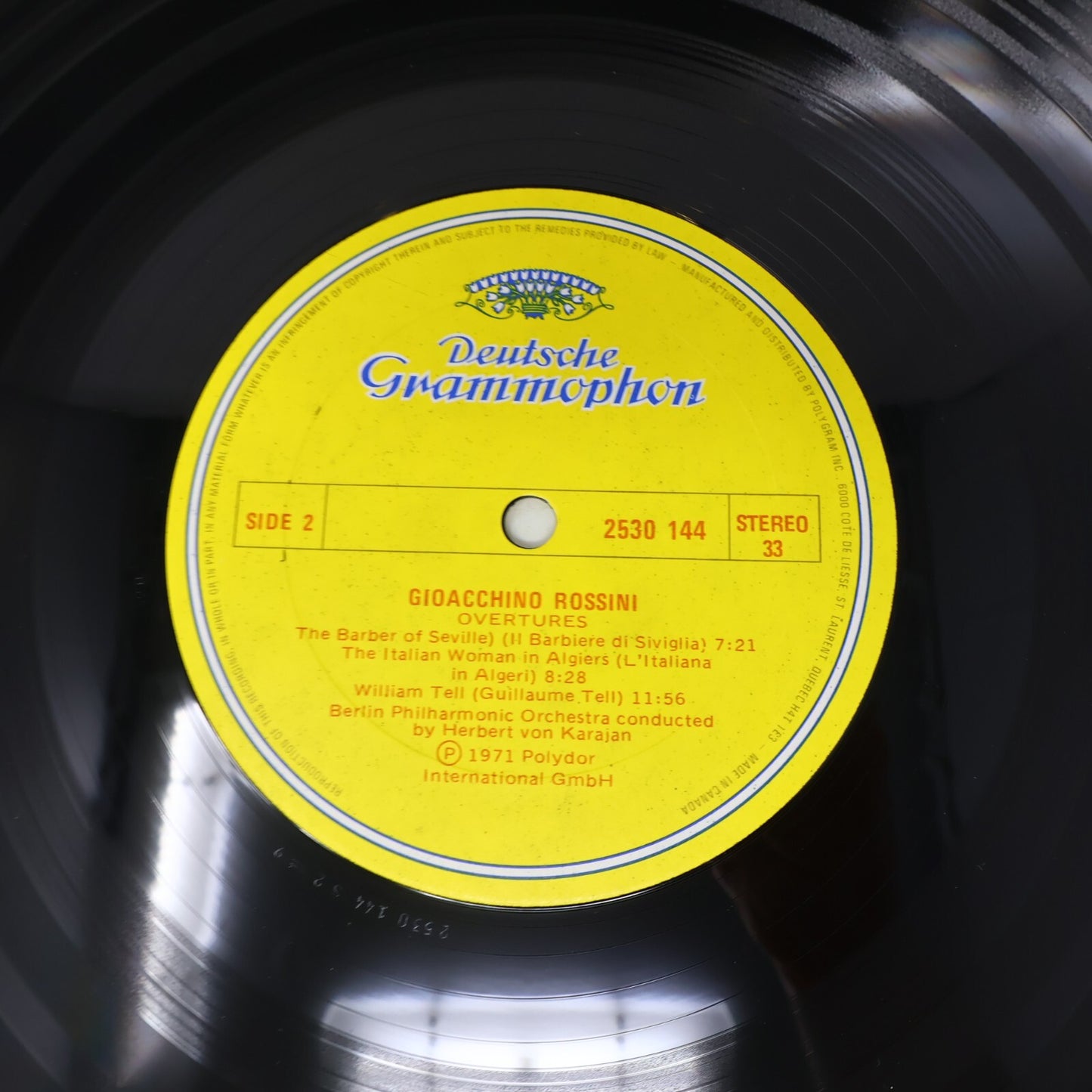 Herbert von Karajan Rossini Ouvertüren Berliner Philharmoniker Record 2530 144