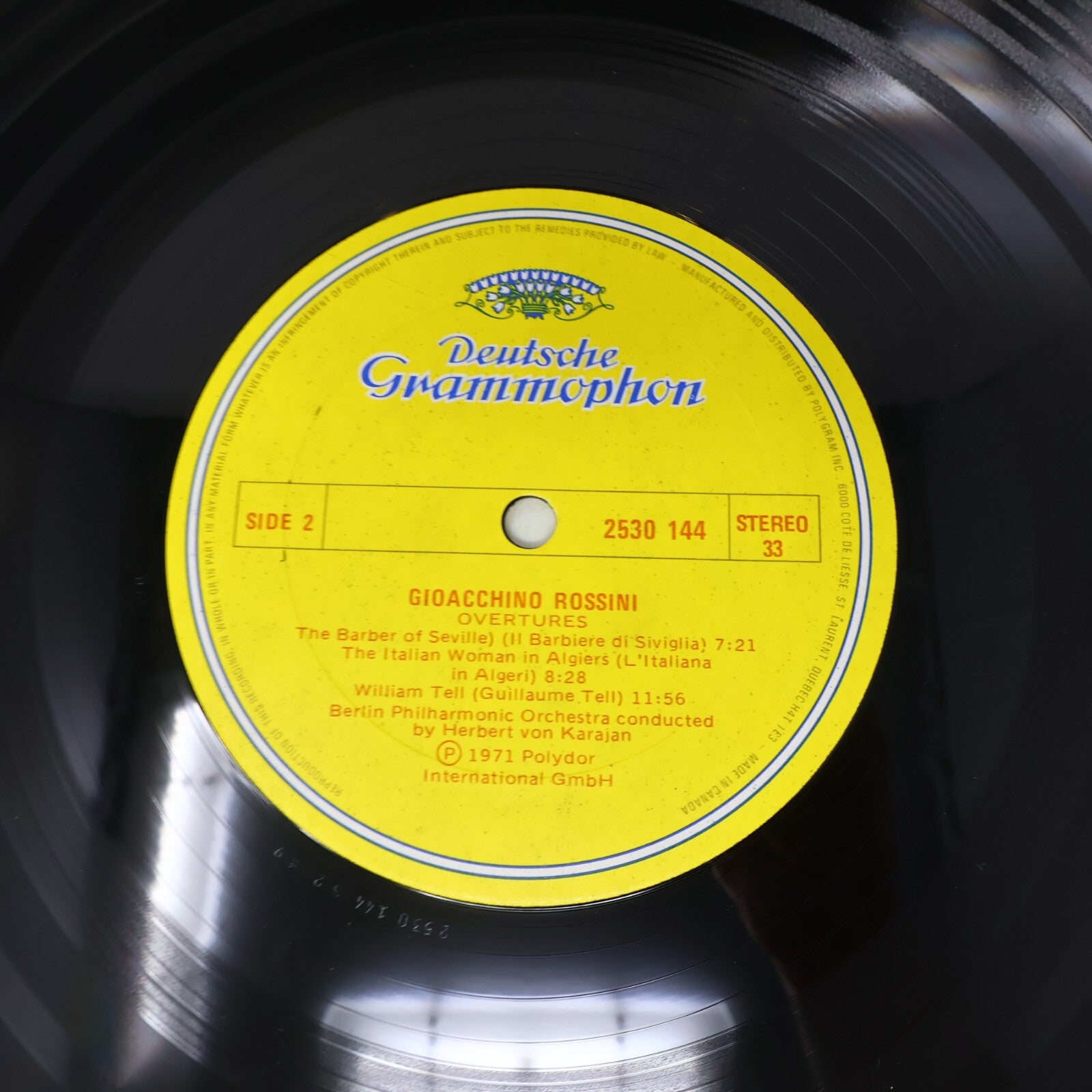 Herbert von Karajan Rossini Ouvertüren Berliner Philharmoniker Record 2530 144