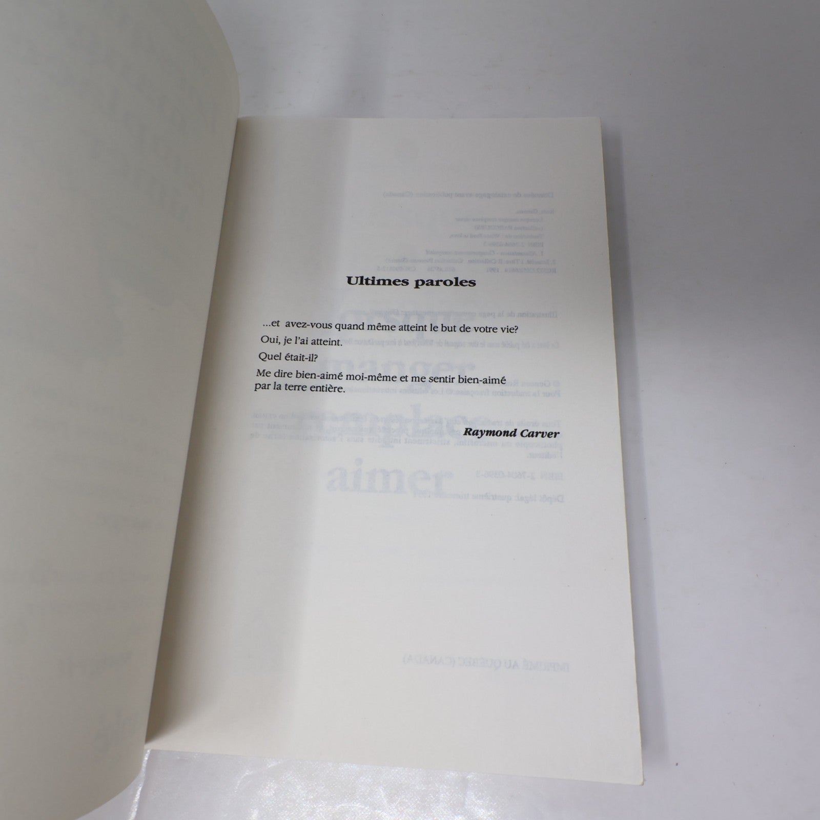 Lorsque Manger Remplace Aimer Geneen Roth Stanké 1991 PB Français French Santé