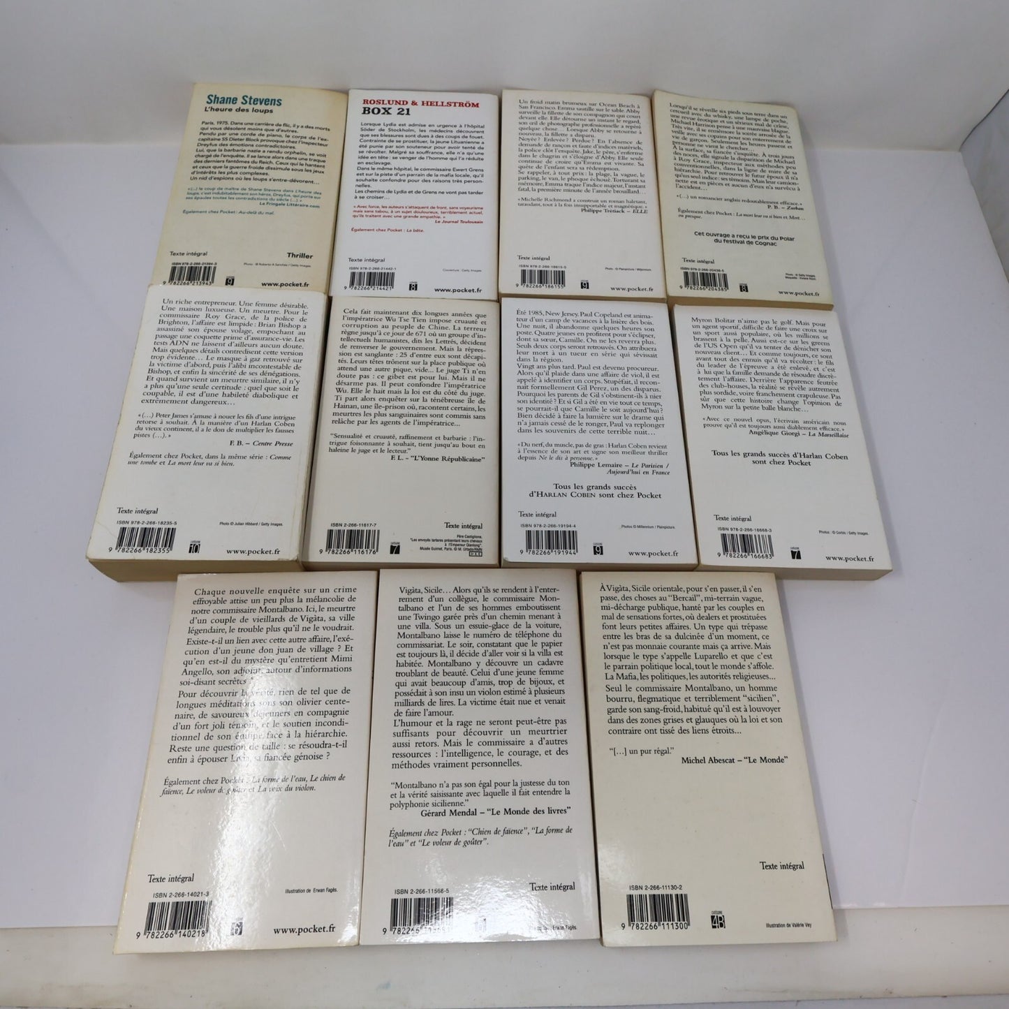 Crime et Mystère Policier Thriller Lot 11 Livres Pocket Coben/Camilleri Français