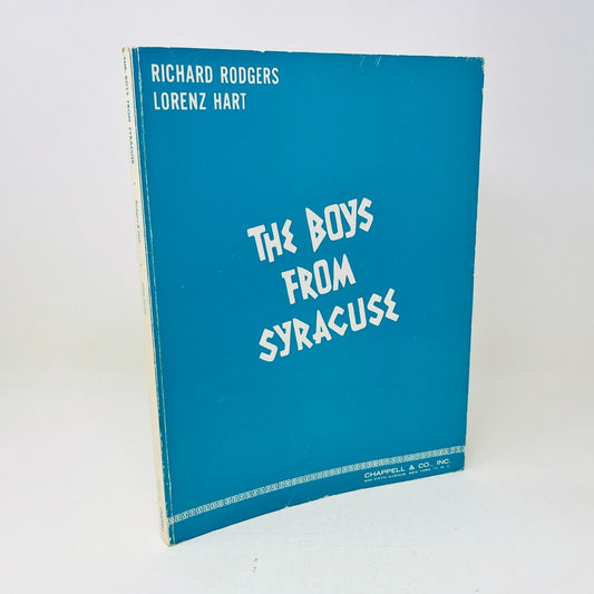 The Boys from Syracuse Vocal Score Richard Rodgers/Lorenz Hart Chappel Paperback