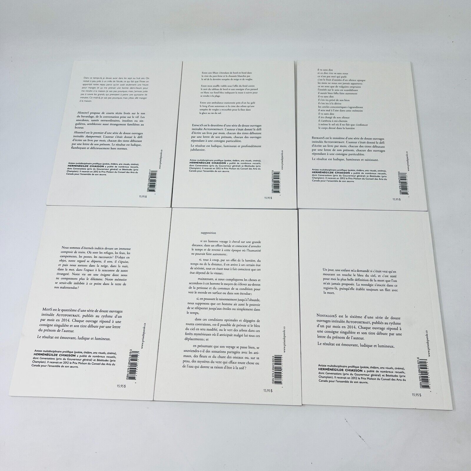2014 Coffret Autoportrait de Herménégilde Chiasson 12 Livres & Estampe Numérotée