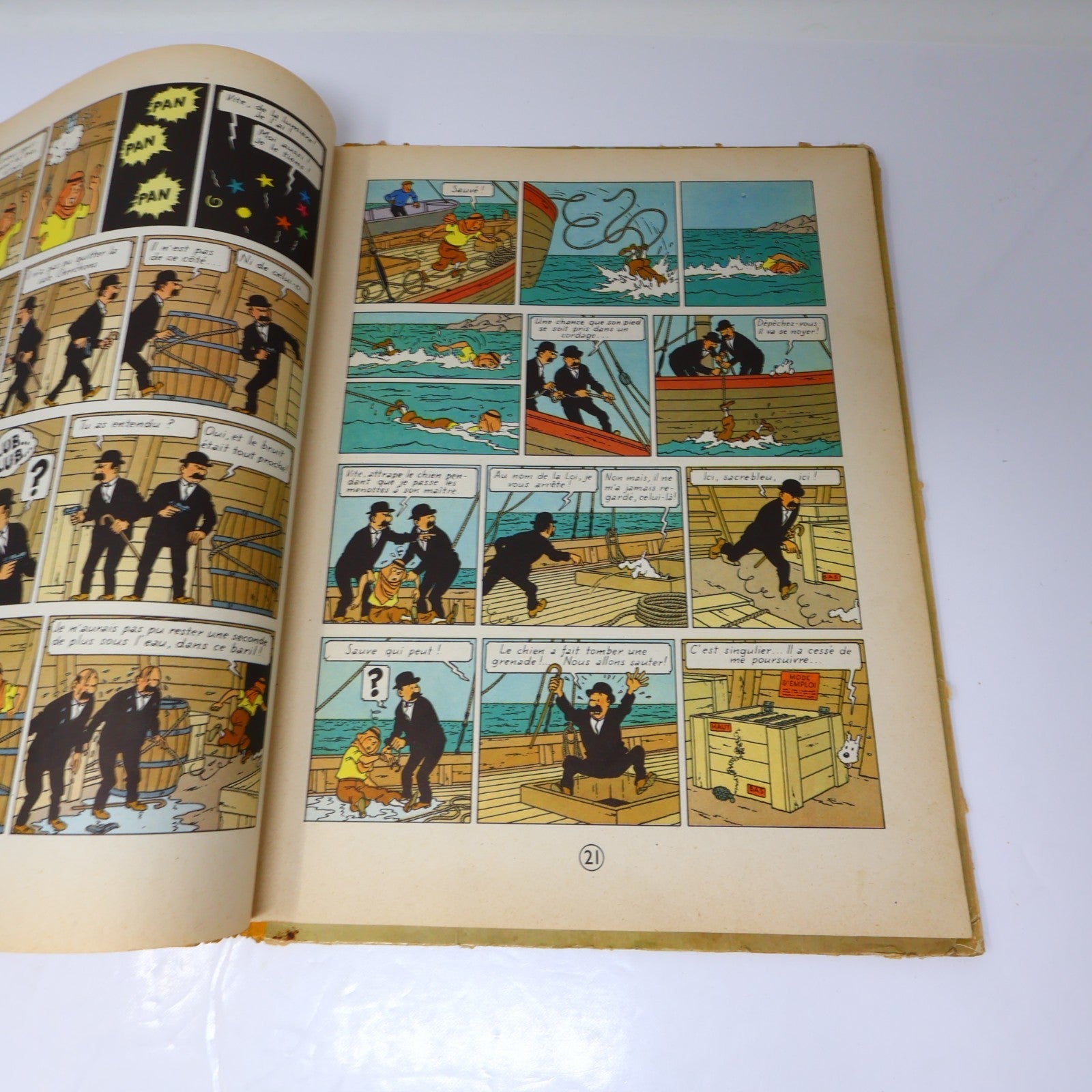 Tintin Les Cigares du Pharaon Hergé Casterman B14 1955 EO Couleur Français HC