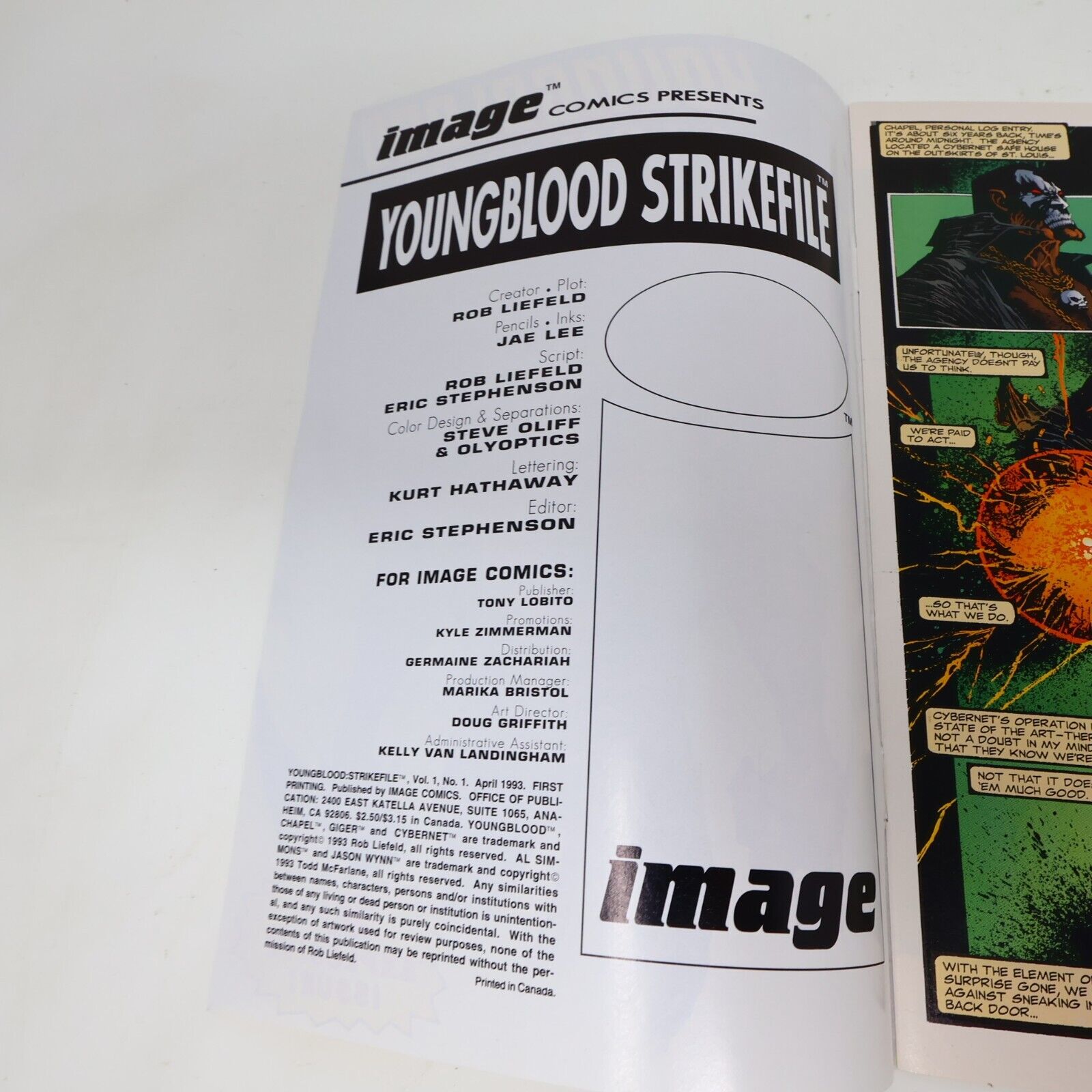 Lot 3 Comics Youngblood Strikefile #1-2-3 Rob Liefeld/Jae Lee Image 1993 1990s