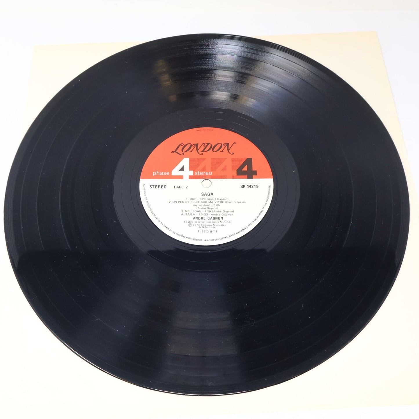 André Gagnon Lot 6 Disques Neiges/Projection/Saint-Laurent/Encore/Saga Record LP