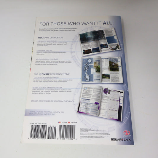 2012 Final Fantasy Xiii-2 the Complete Official Guide Piggyback Video Game Guide