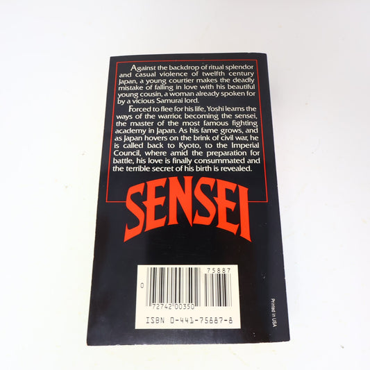 1983 Sensei David Charney Ace Books Feuodal Japan Historical Fiction Thriller PB