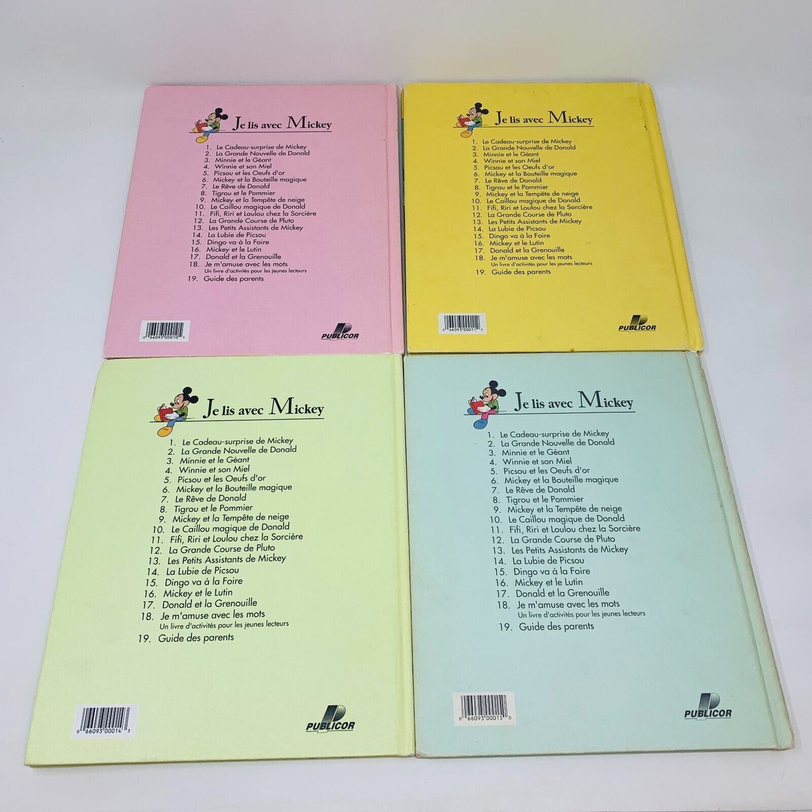Je Lis avec Mickey Lot de 14 Livres Disney Enfants Français Children French 90s