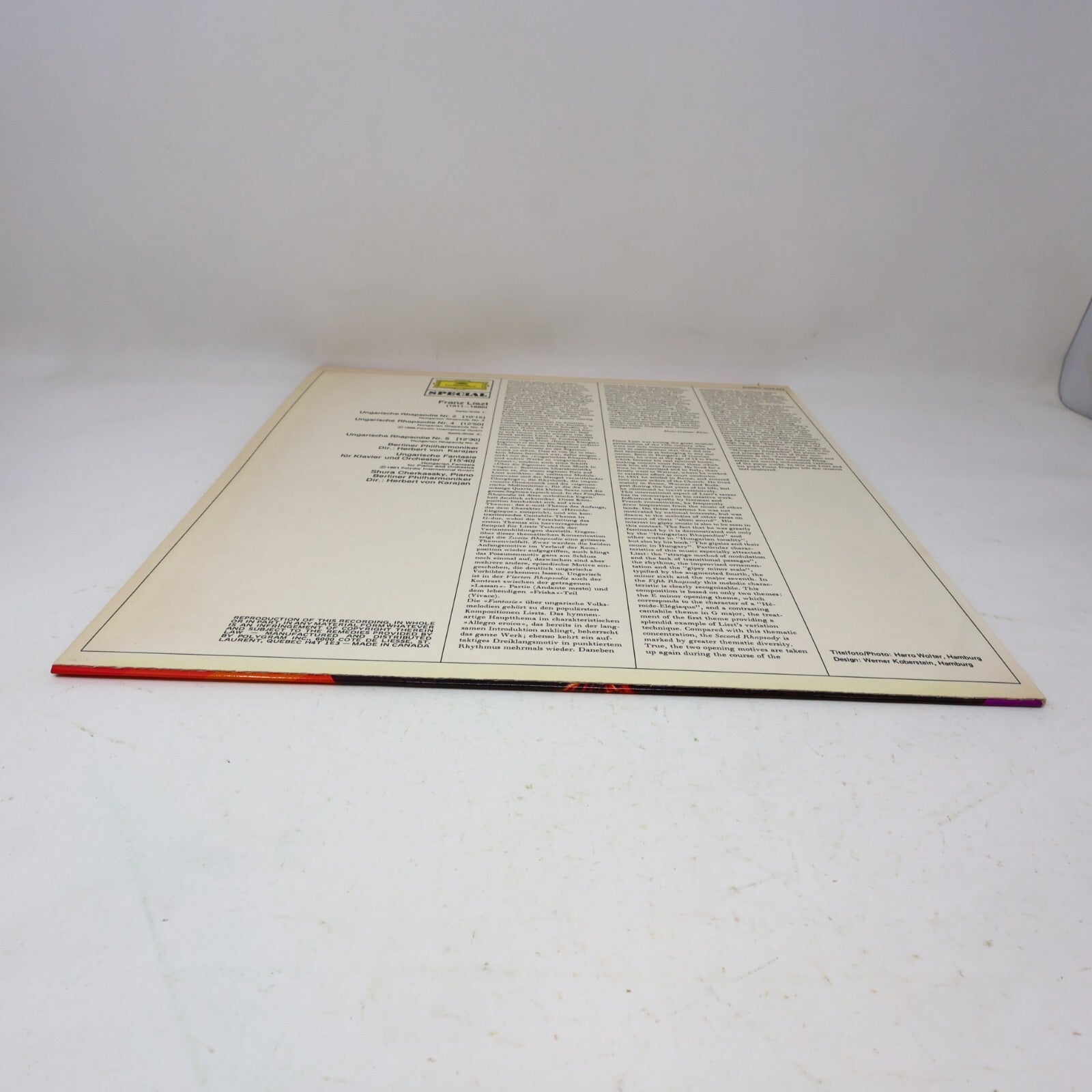 Liszt Fireworks von Karajan Cherkassky Berlin Philharmonic LP Record 2530 788