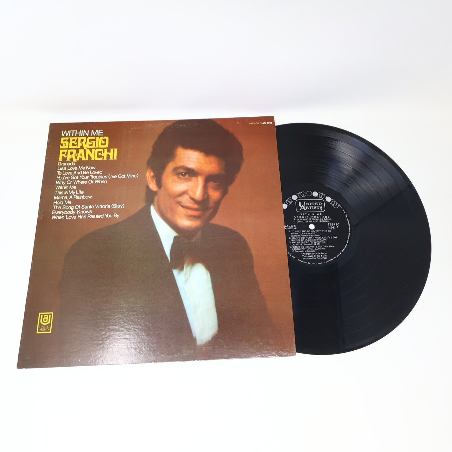 Sergio Franchi Within Me LP Record Vinyl UAS 6727 Granada This is My Life 1970s