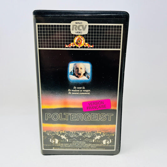 1982 Poltergeist VHS en Français/French NTSC Steven Spielberg Ex-Rental Clam Box