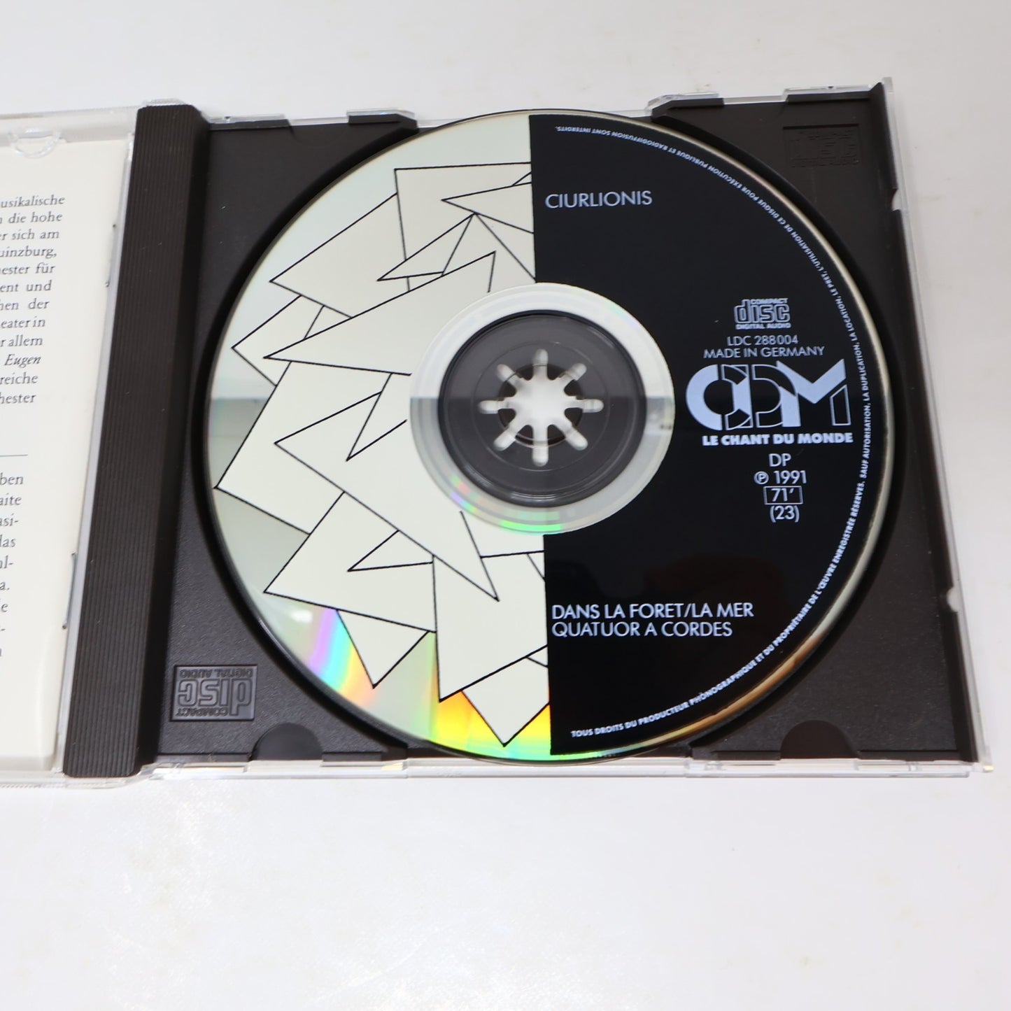 Ciurlionis Symphonic Poems "In the Forest"/"The Sea" String Quartet CD 1991 90s
