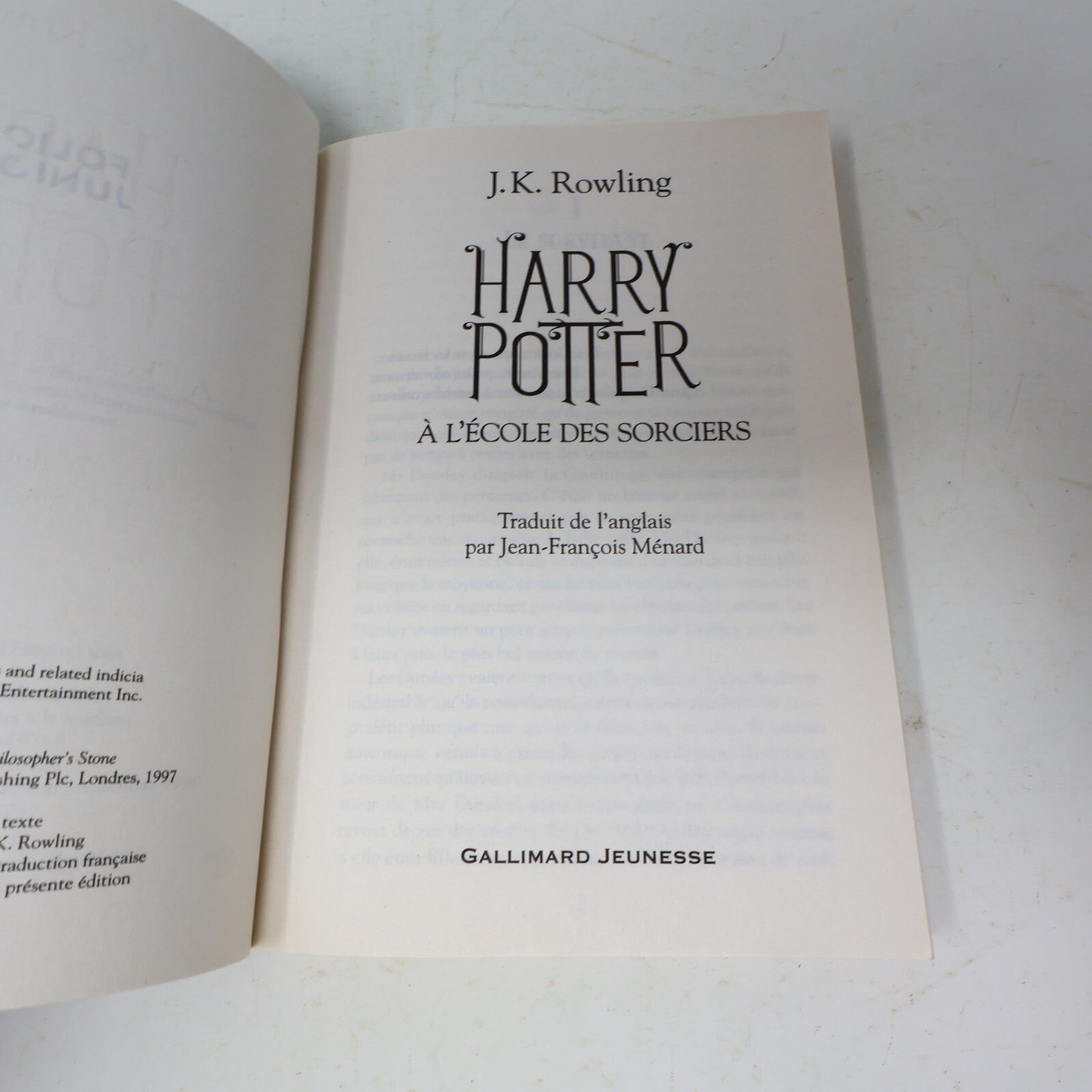 Harry Potter #1-7 Folio Junior Lot 7 Livres J. K. Rowling Gallimard Complète PB
