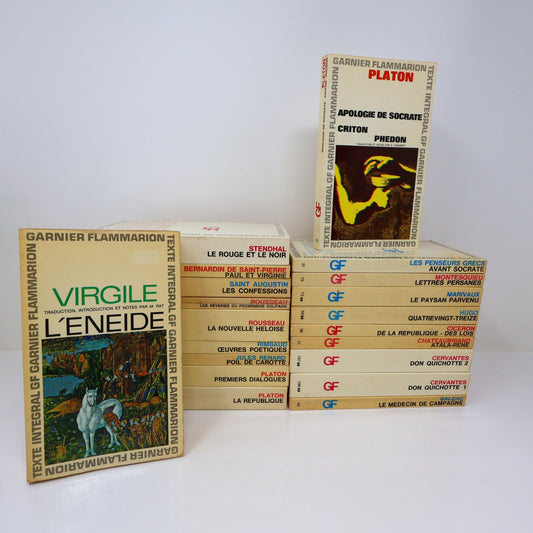 Littérature Philosophie Lot 20 Livres Garnier/Flammarion Platon/Virgile/Hugo 60s