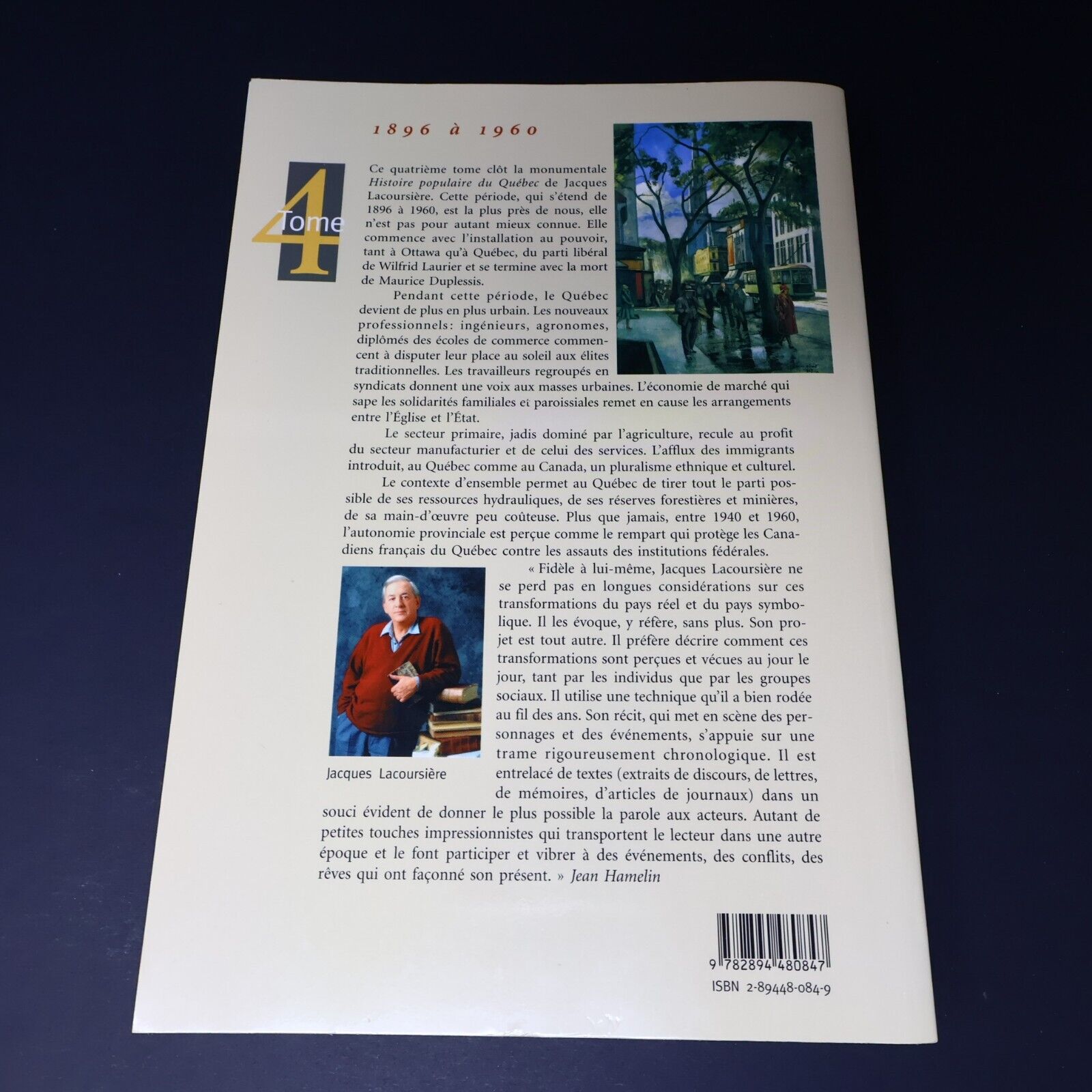 1995 Histoire Populaire du Québec #4 1896 à 1960 de Jacques Lacoursière Français