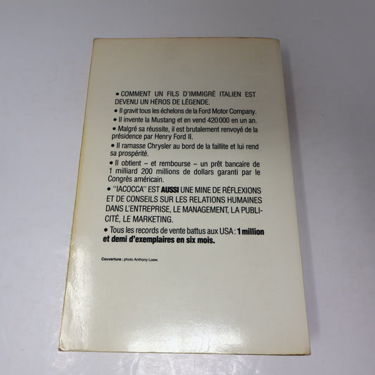 Iacocca Lee Iacocca/William Novak Robert Laffont 1985 PB Français Biographie 80s