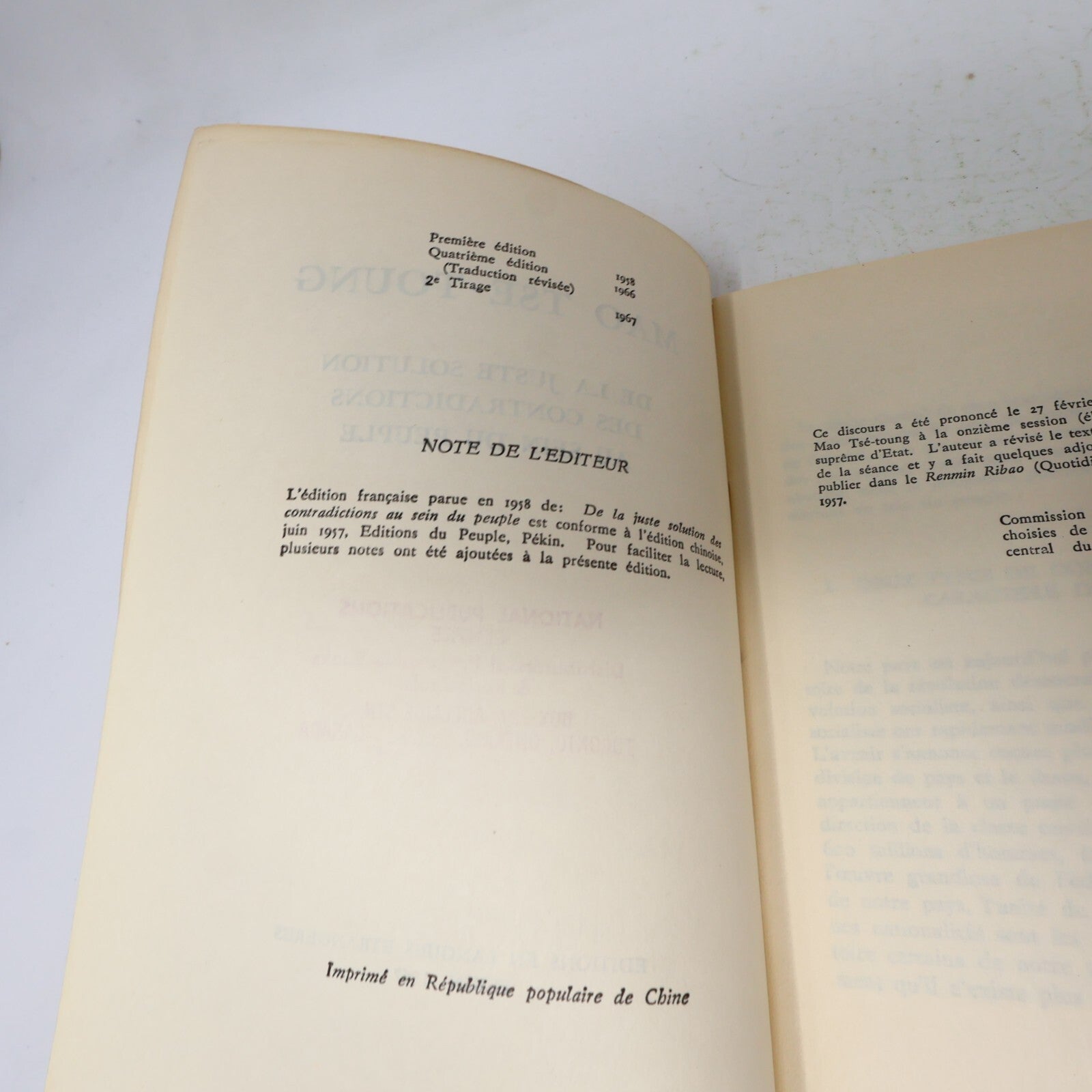 1967 Mao Tse-Toung De la Juste Solution des Contradictions au Sein du Peuple 60s