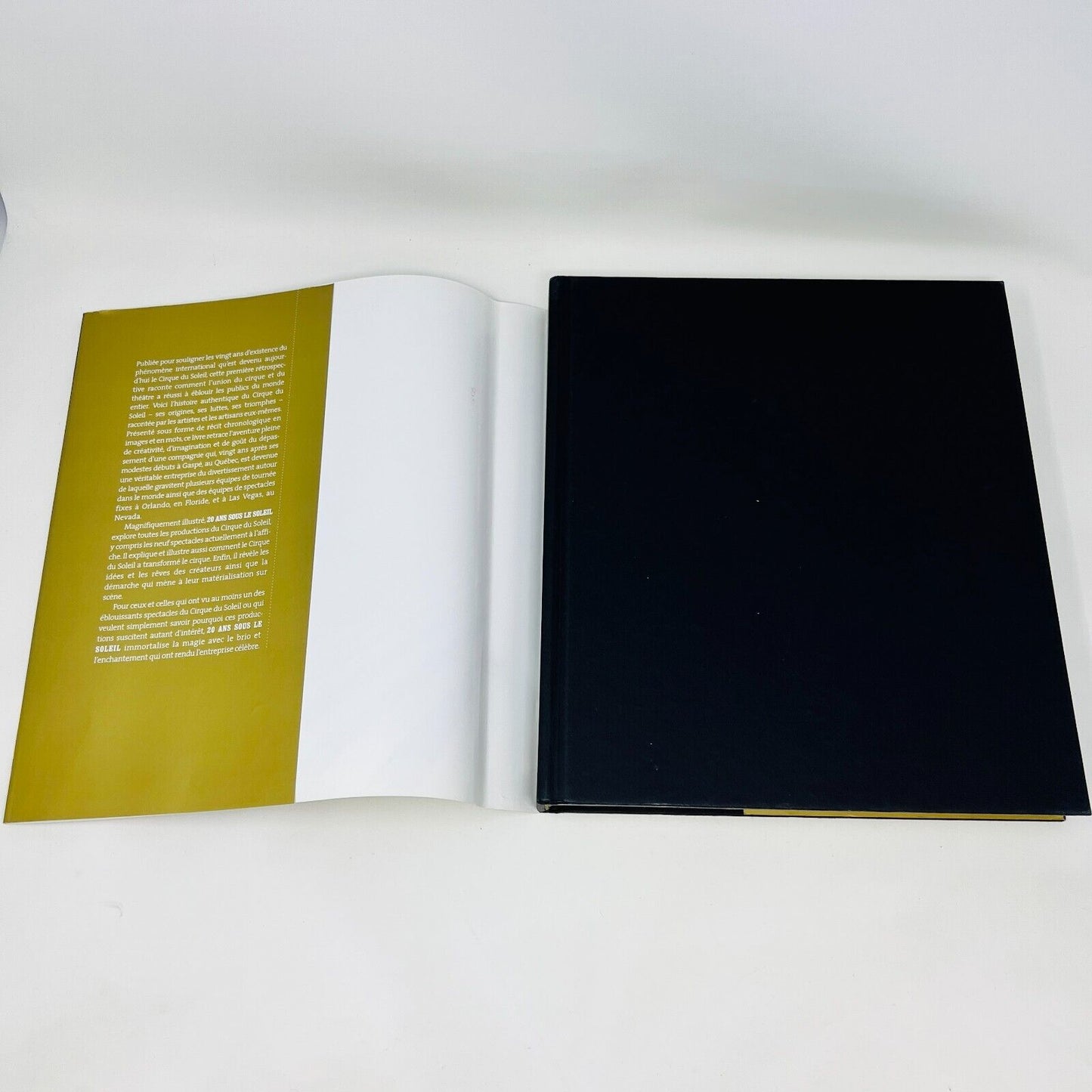 2002 Cirque du Soleil 20 Ans Sous le Soleil Livre HMH Français/French HC History