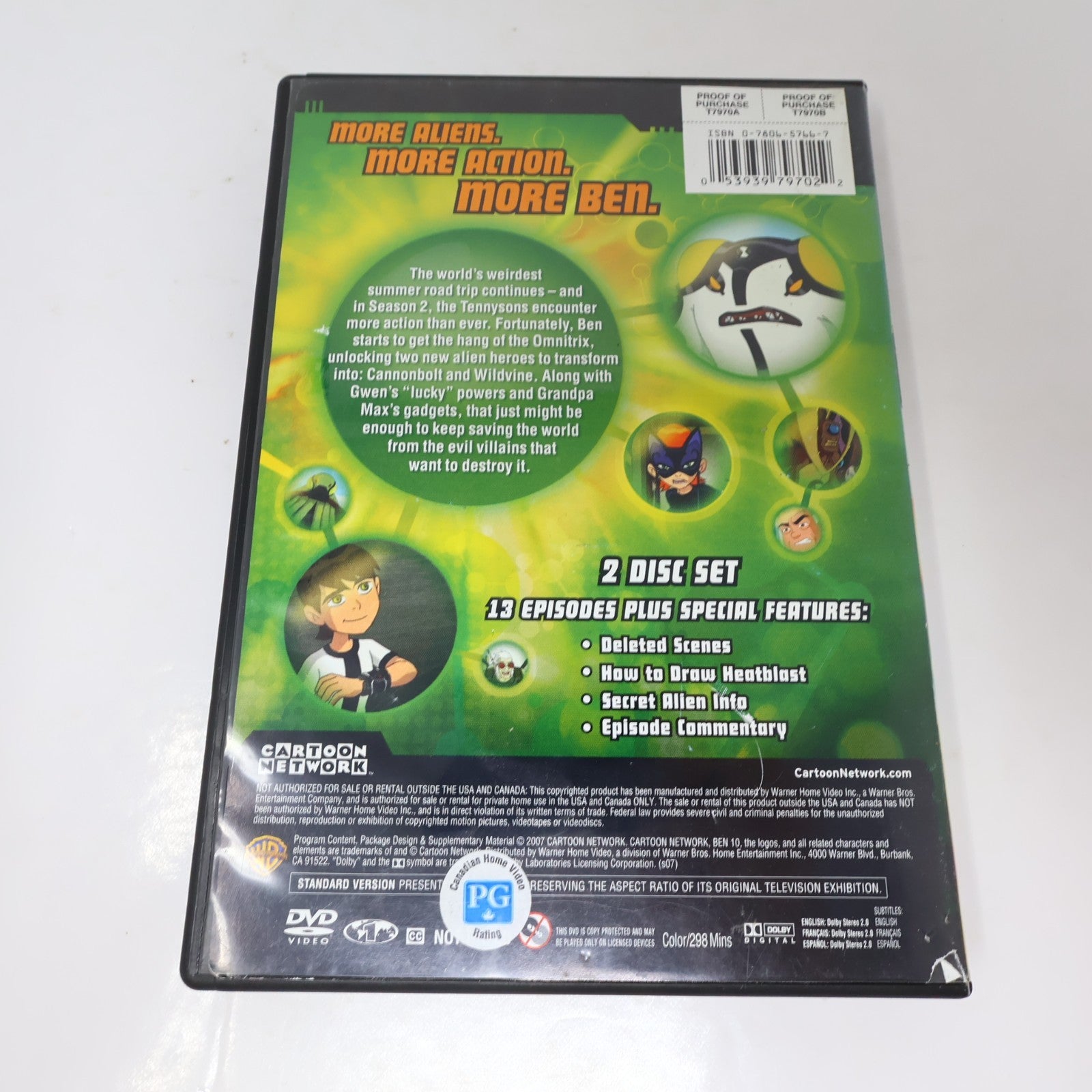 The Complete Ben 10 Season 1-2 Lot 2 DVD NTSC Cartoon Network English/Français