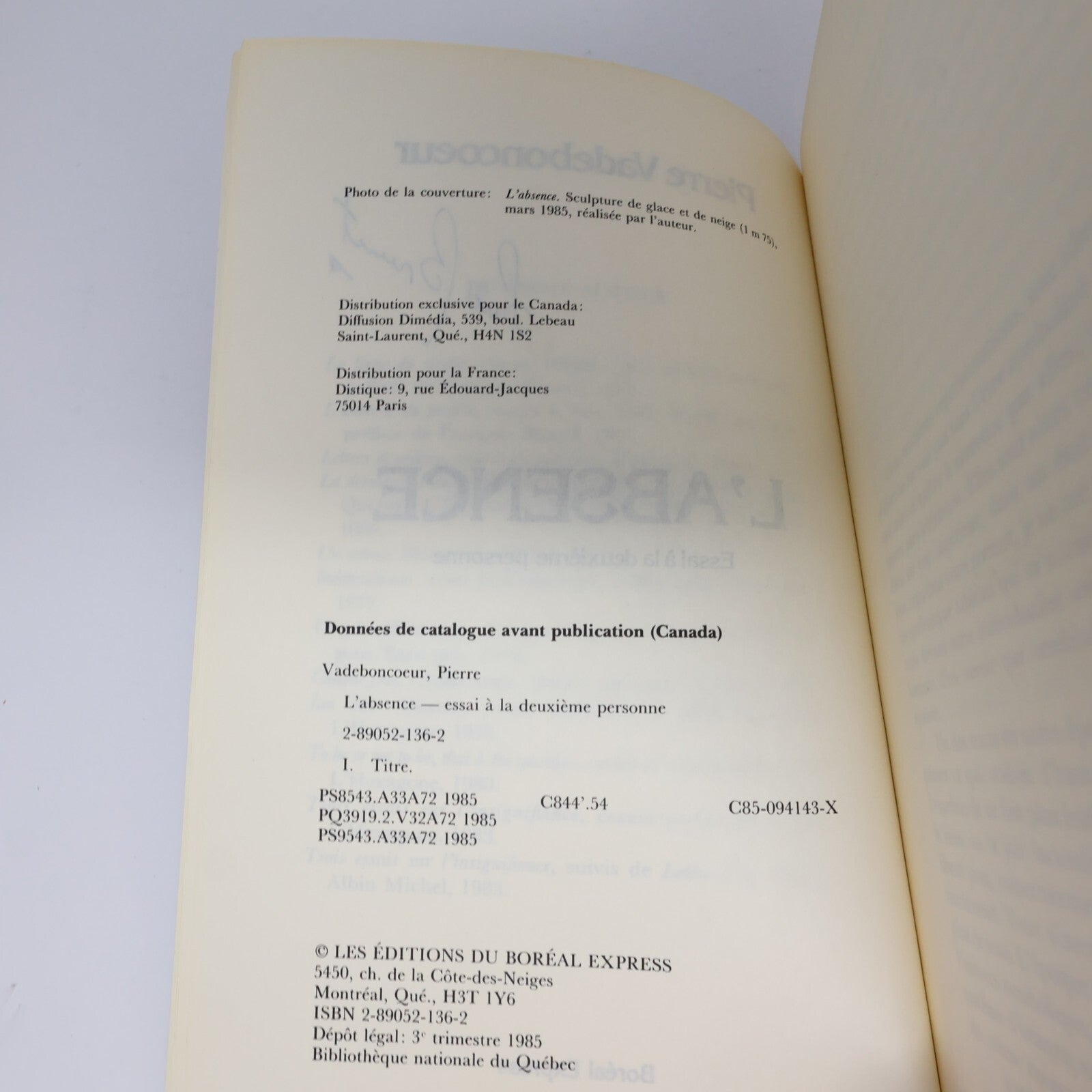 Pierre Vadeboncoeur Lot 3 Livres L'Absence/To Be/Deux Royaumes Essais Politique