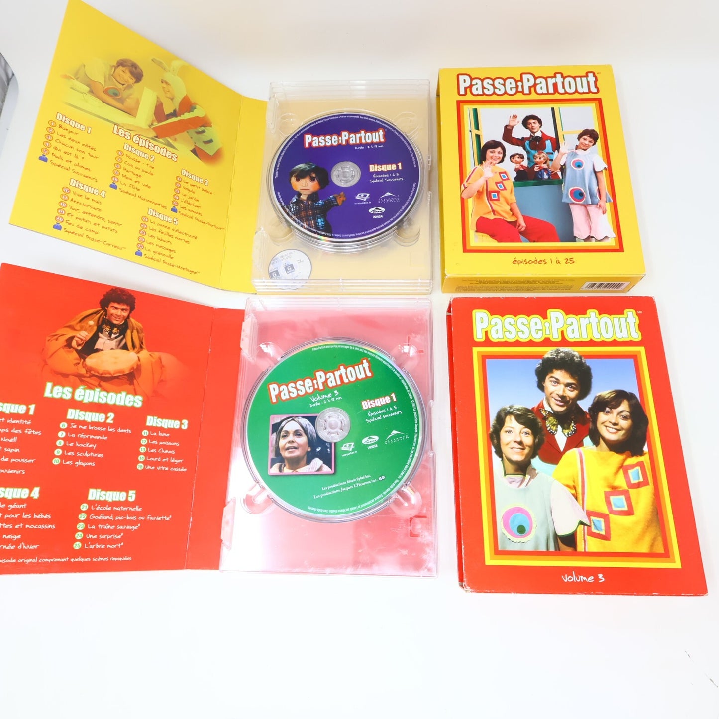 Passe-Partout #1-2-3-4-5 Lot 5 DVD Télé Québec Série Originale Complète Testés