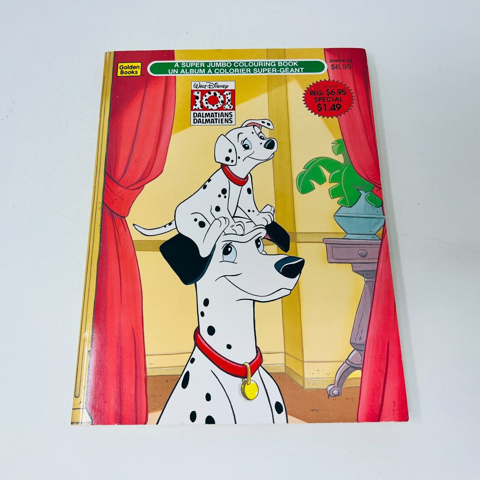 3x Disney Super Jumbo Coloring Golden Books Mickey/101 Dalmatians/Beauty 90s
