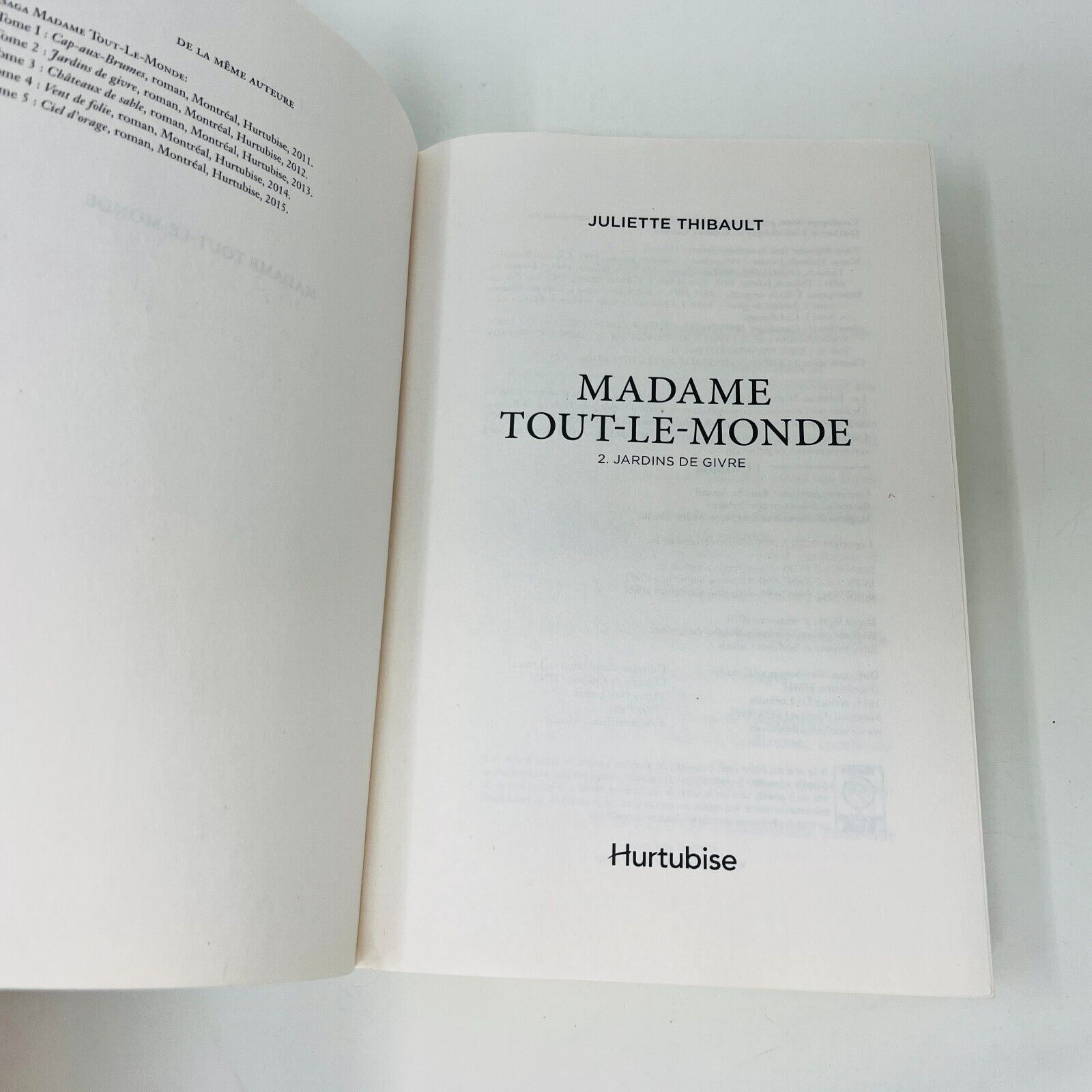 2019 Madame Tout-Le-Monde #2 Jardins de Givre de Juliette Thibault Hurtubise PB