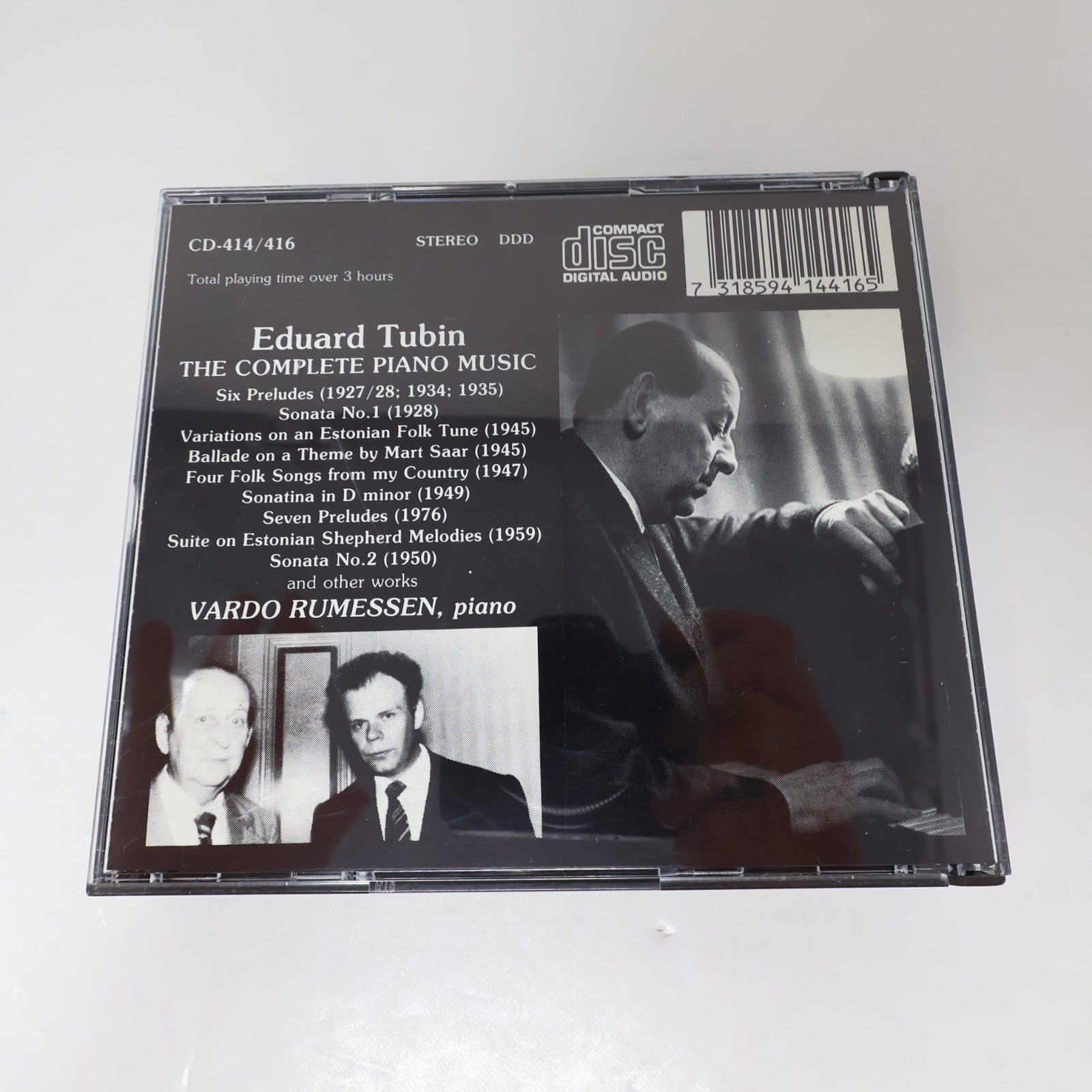 Eduard Tubin The Complete Piano Music CD Vardo Rumessen BIS 1988 BIS-CD-414/416