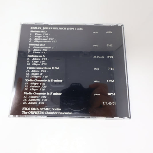 Johan Helmich Roman 3 Violin Concertos/3 Sinfonias CD Bis Nils-Erik Sparf