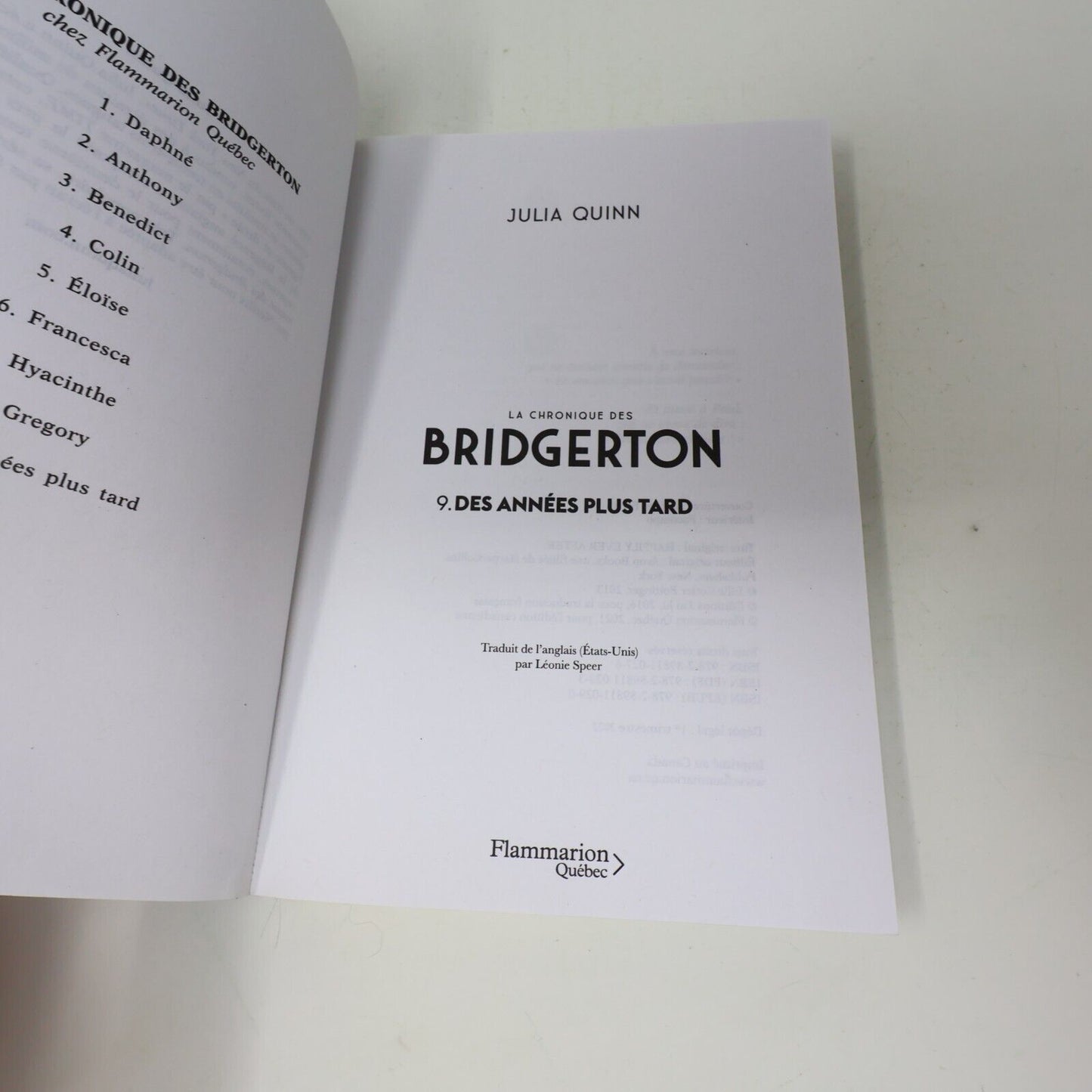La Chronique des Bridgerton #1-9 Lot 9 Livres Julia Quinn Série Complète French