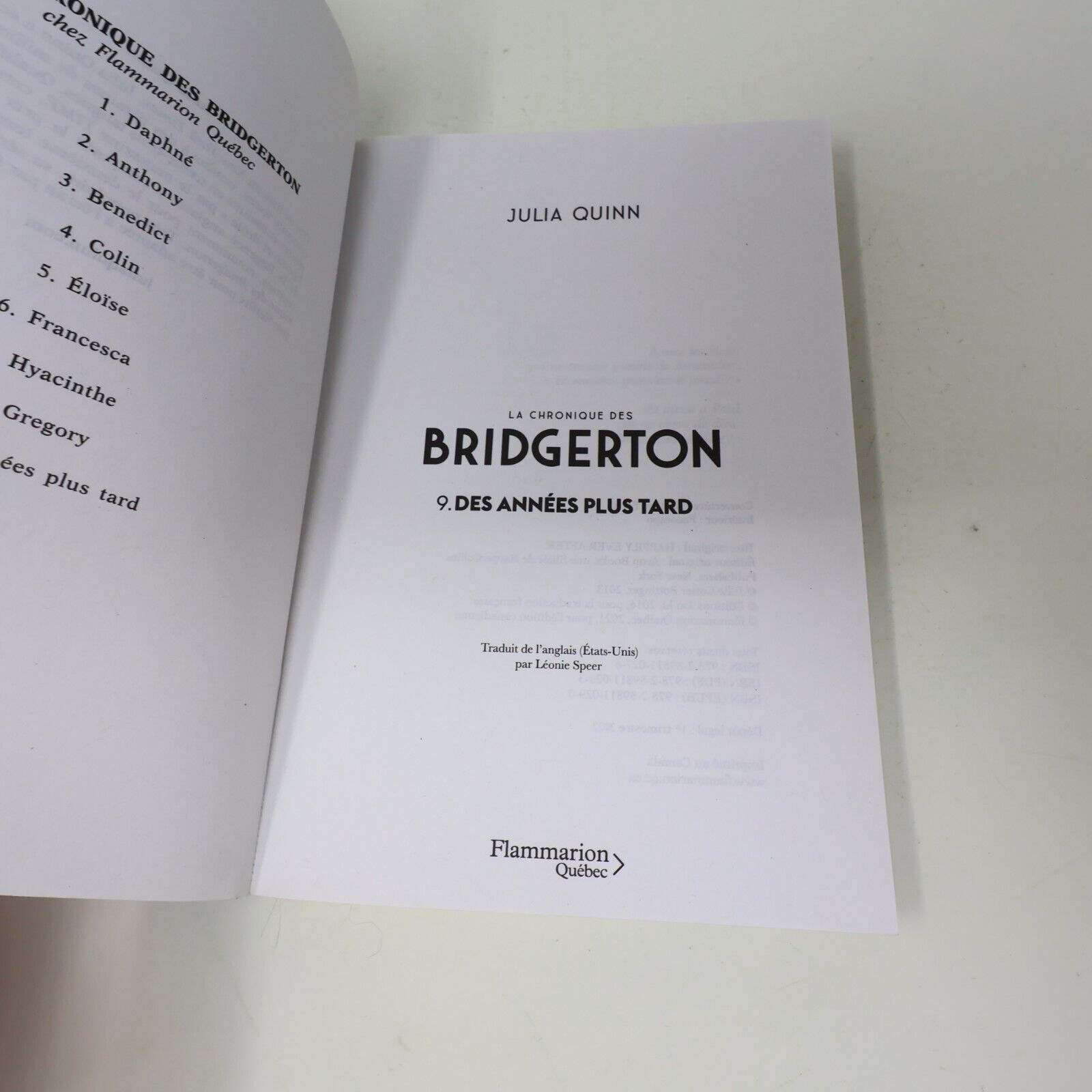 La Chronique des Bridgerton #1-9 Lot 9 Livres Julia Quinn Série Complète French