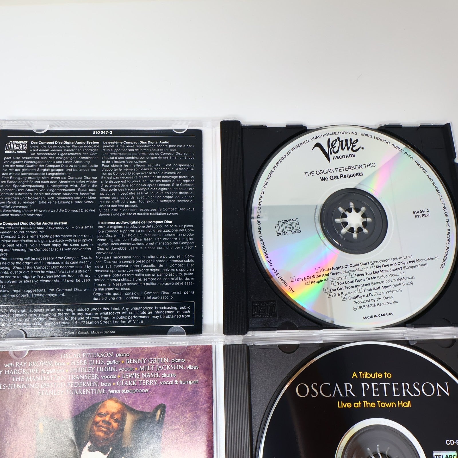 Oscar Peterson 6 CDs Lot The More I See You/Side By Side/Tenderly Jazz Blues