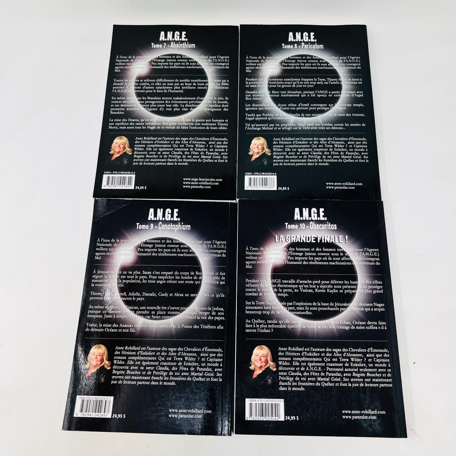 Lot de 10 Livres A.N.G.E #1-10 Anne Robillard Série Complète Antichristus Ange