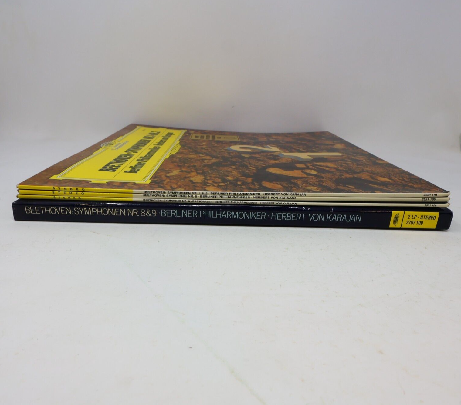 Beethoven Symphonie Nr. 1-2 5-6 8-9 Herbert von Karajan Berliner Lot 4 LP Record