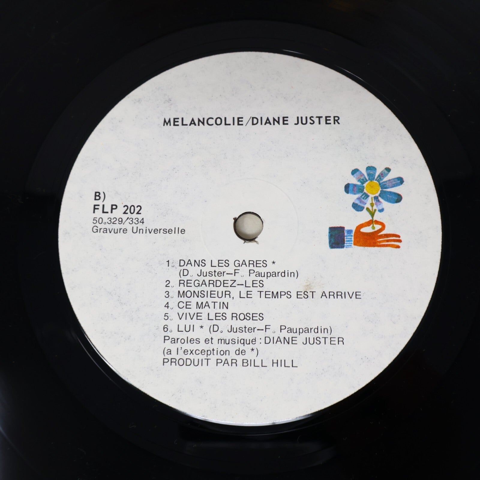 Diane Juster Mélancolie Disque LP Record Vinyl 1974 Fleur FLP 202 Pop Chanson