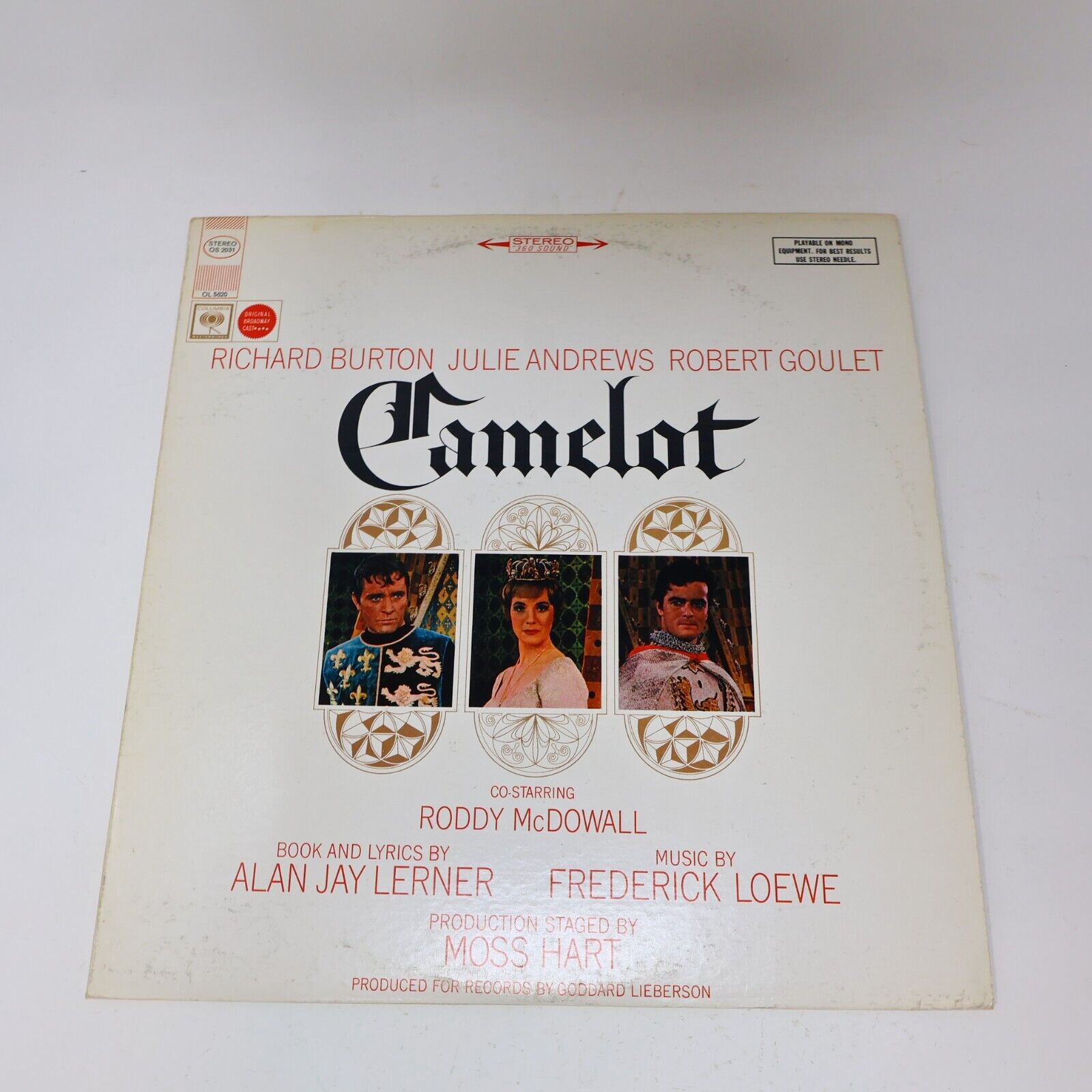Julie Andrews/Richard Burton/Lerner/Loewe Camelot Broadway Cast LP Record OS2031