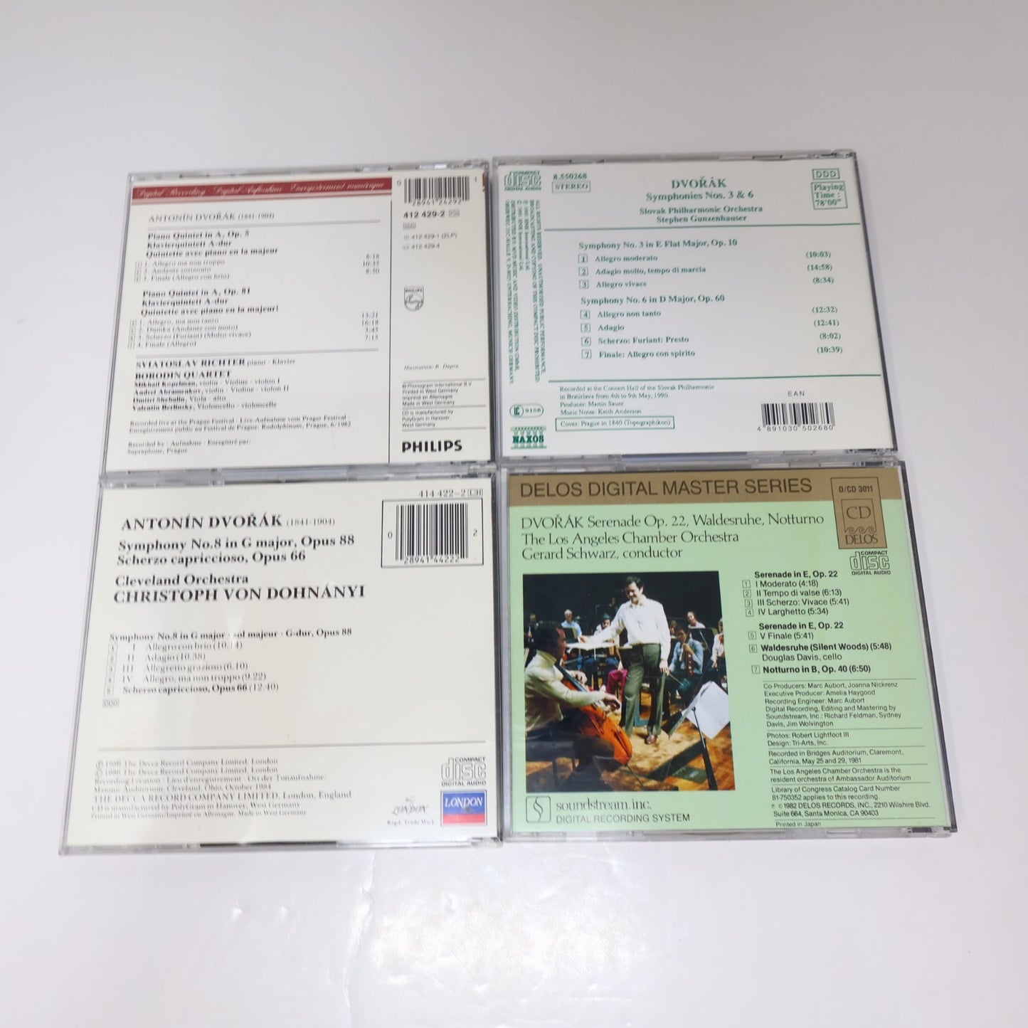 Dvorak 10 CD Lot Piano Quintets/Symphonies 3 6 8/Serenade/Waldesruhe/Overtures