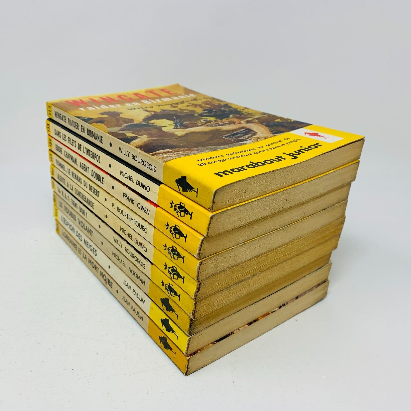 9x Marabout Junior Pulp Fiction Espion Guerre Crime Lot French Français 1958-64