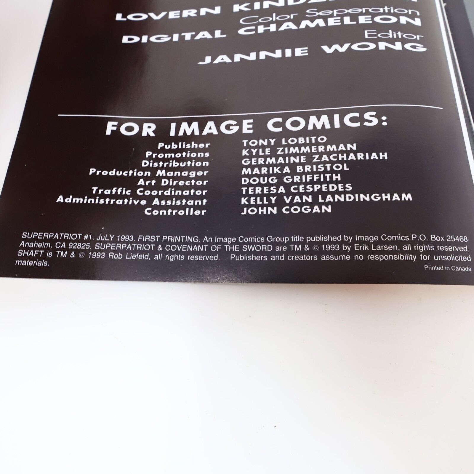 Lot 4 Comics SuperPatriot #1-4 Erik Larsen/Keith Giffen Image 1993 90s