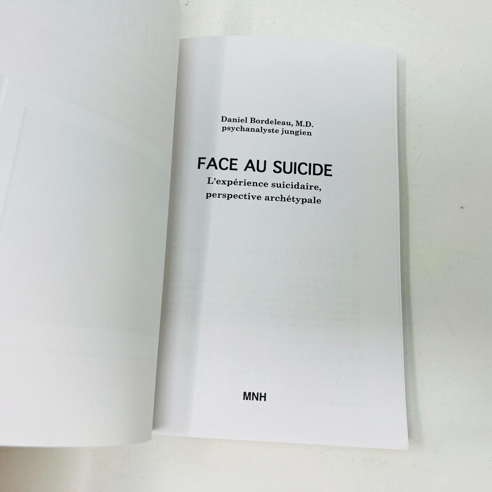 1997 Face au Suicide Bordeleau L'Expérience Suicidaire Perspective Archétypale