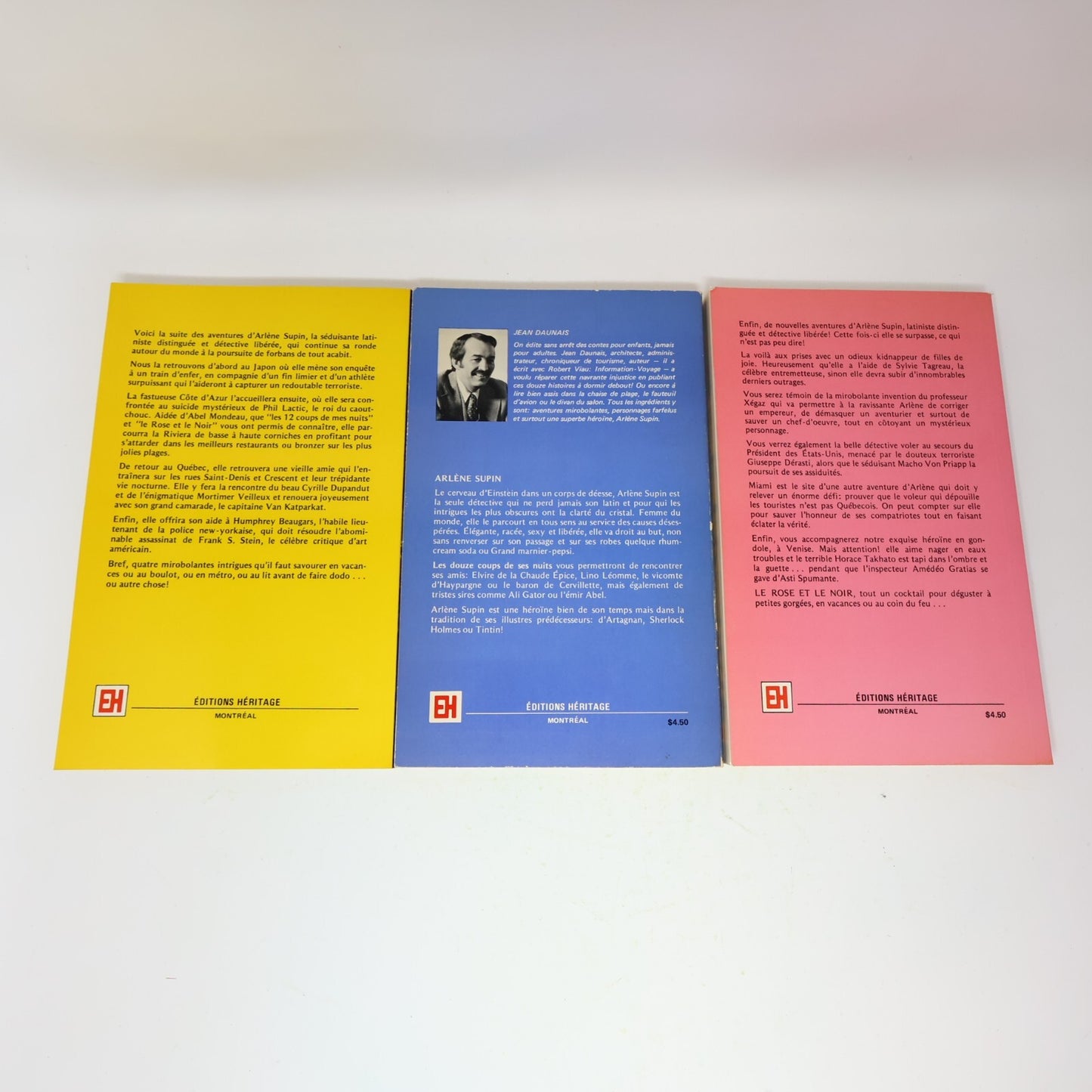 Jean Daunais Lot 3 Livres Les Aventures d'Arlene Supin Nippon du Soupir Policier