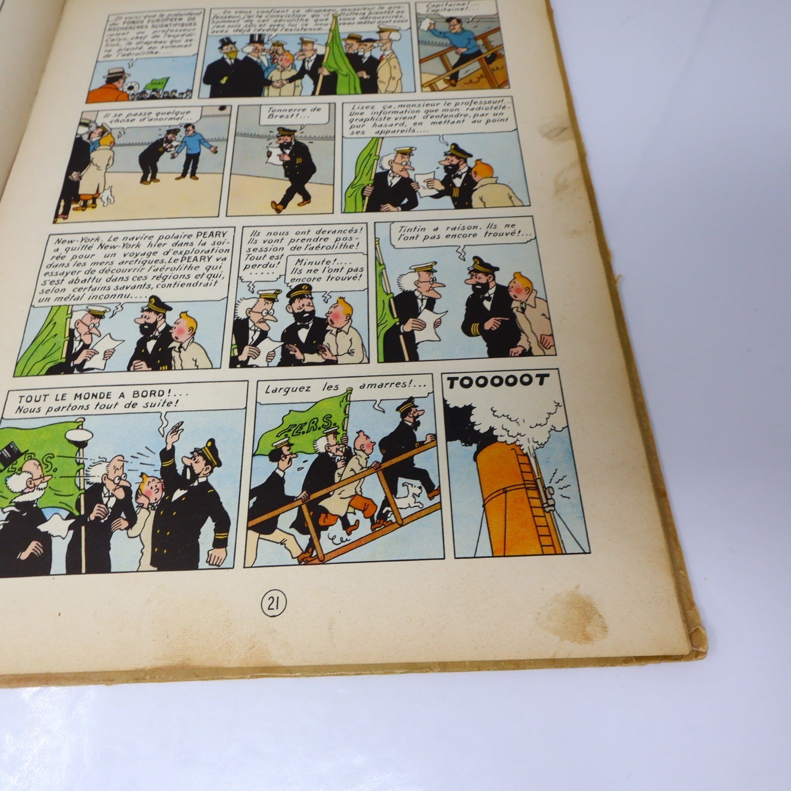 Tintin L'Étoile Mystérieuse Hergé Casterman 1954 HC B9 Belgique Français/French
