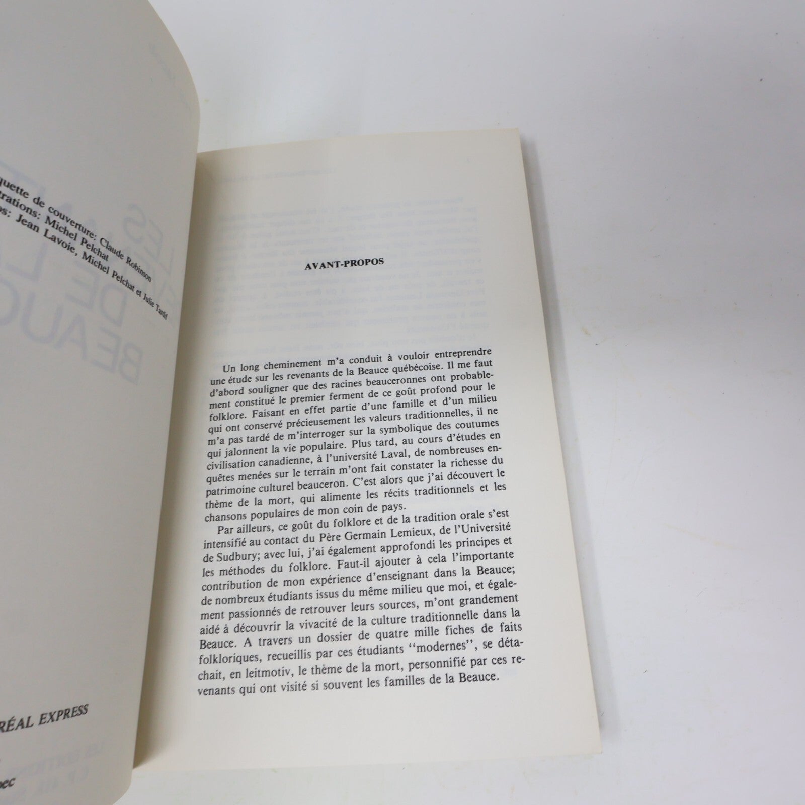 1978 Les Revenants de la Beauce Paul Jacob Boréal Québec Fantômes Folklore Livre
