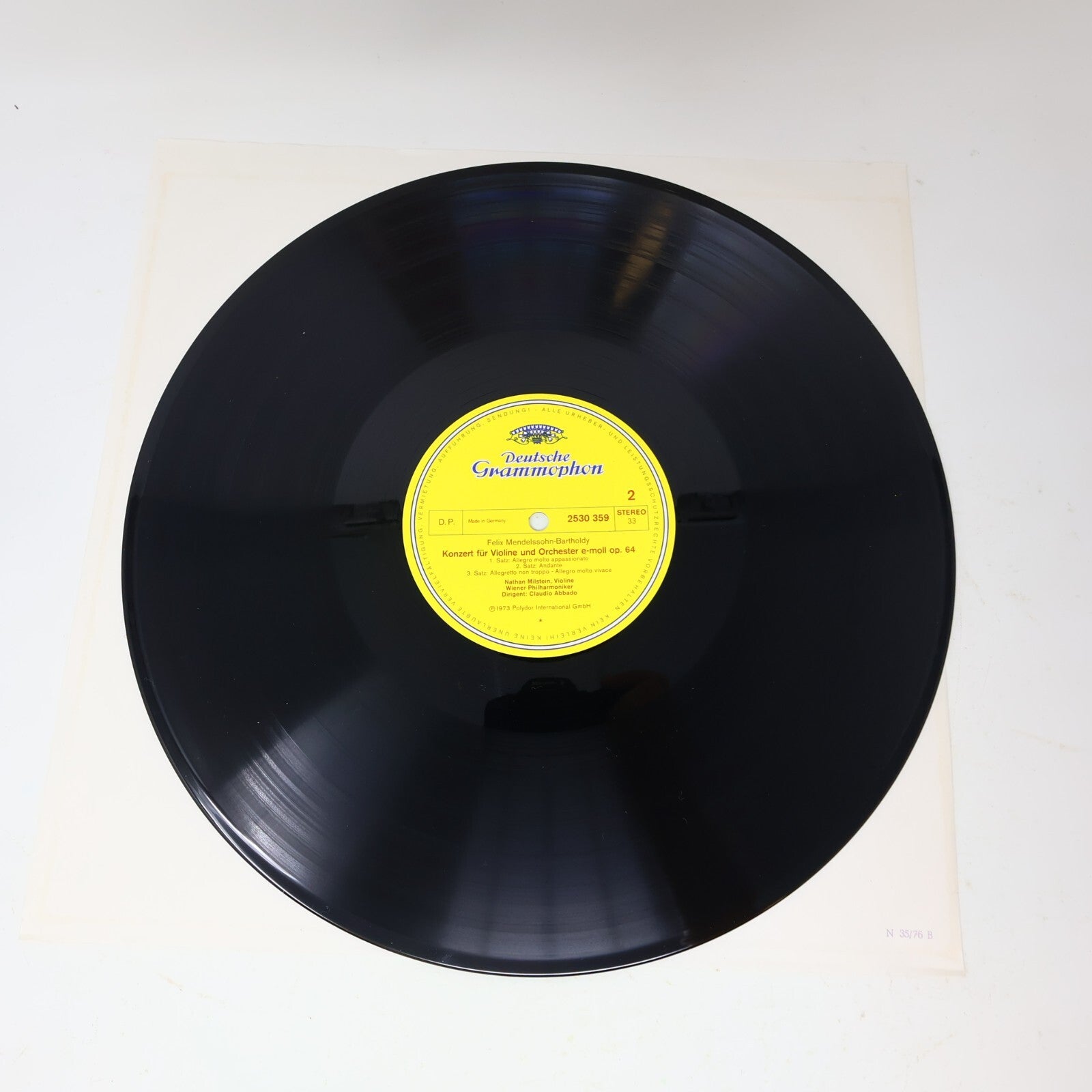 Mendelssohn Tschaikowsky Violin Concertos Nathan Milstein Abbado 2530 359 Record